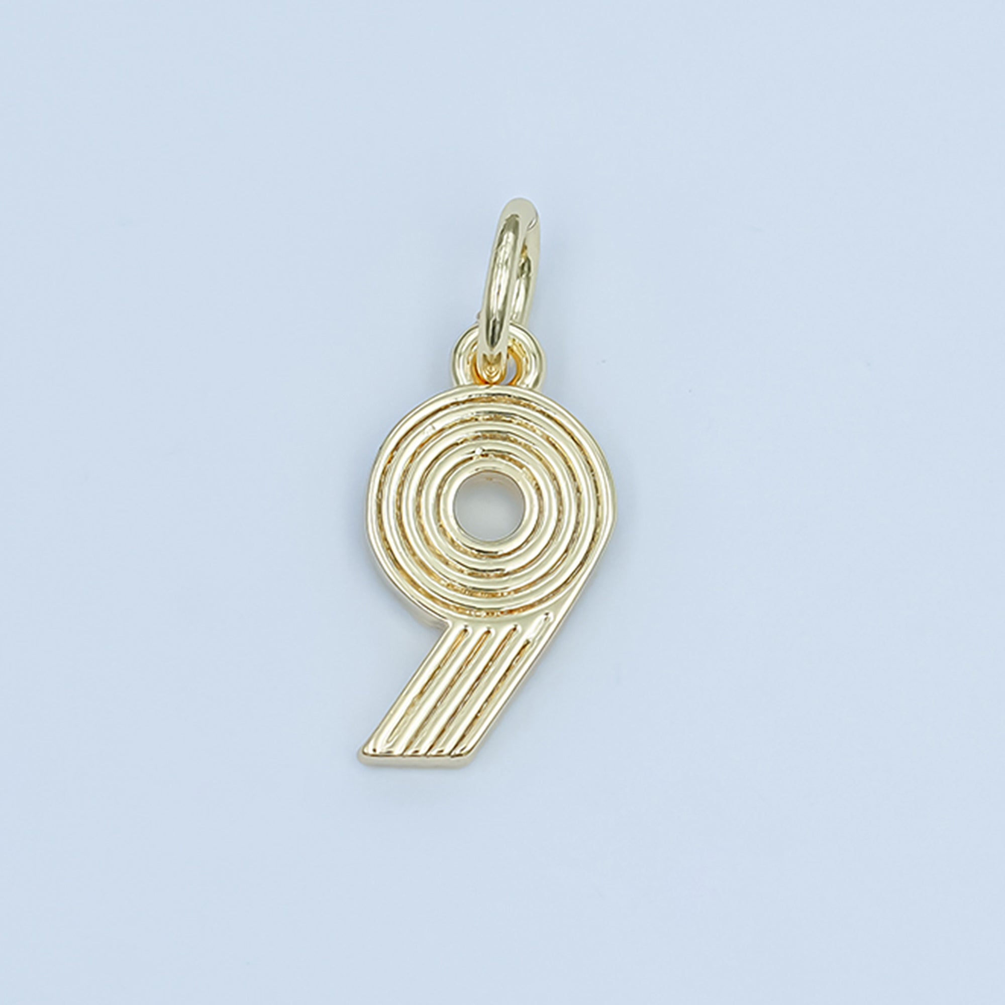 24K Gold Filled Groovy Disco Number Numerology Charm | M617 - M621