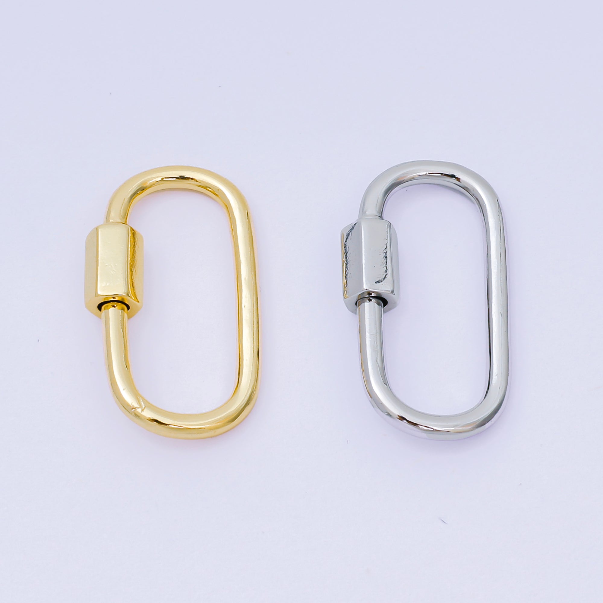 Gold Filled 24mm Oval Round Screw Clasp Closure Findings | ZA1293