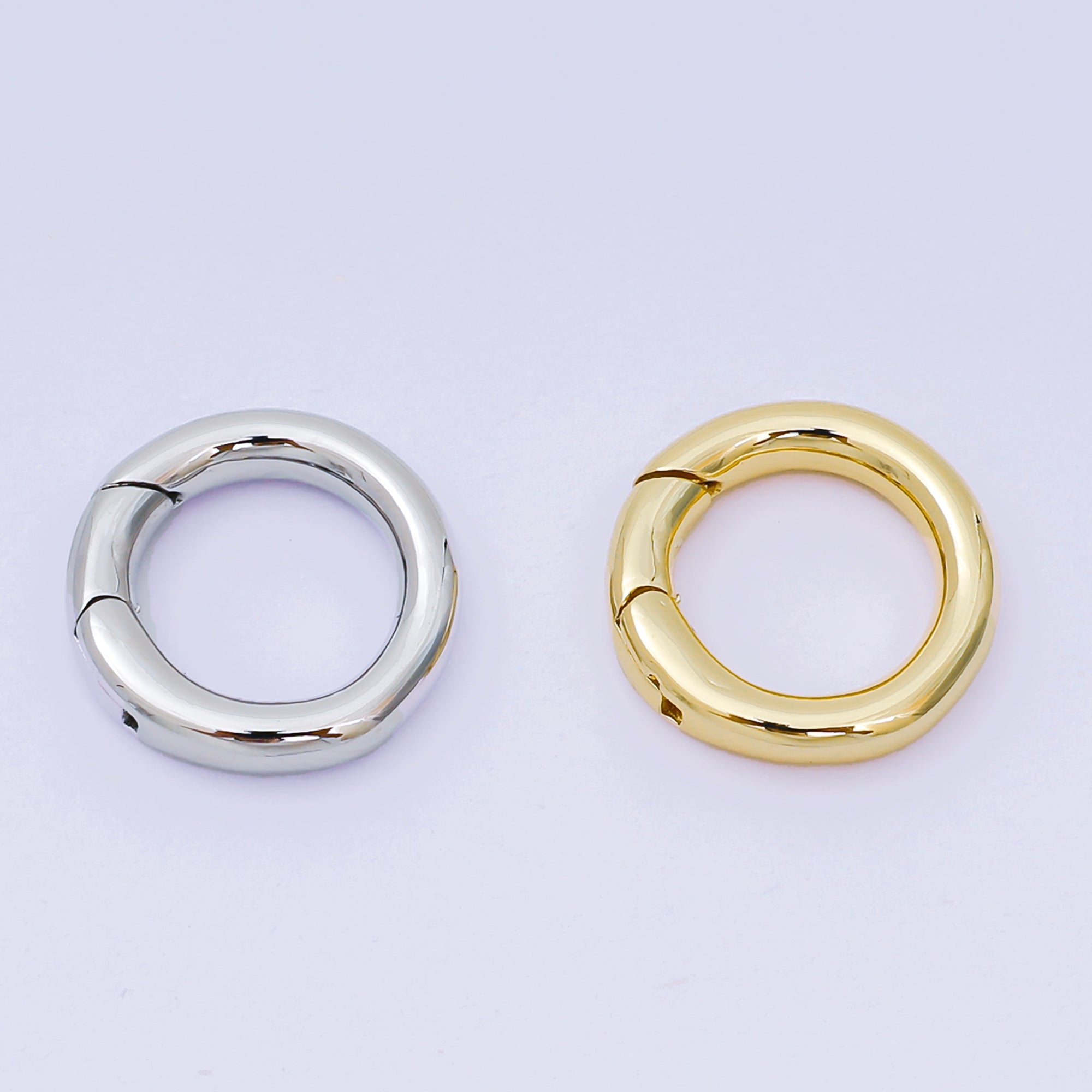 Gold Filled 15mm Perfect Round Push-in Gate Clasp Closure Findings | ZA1294