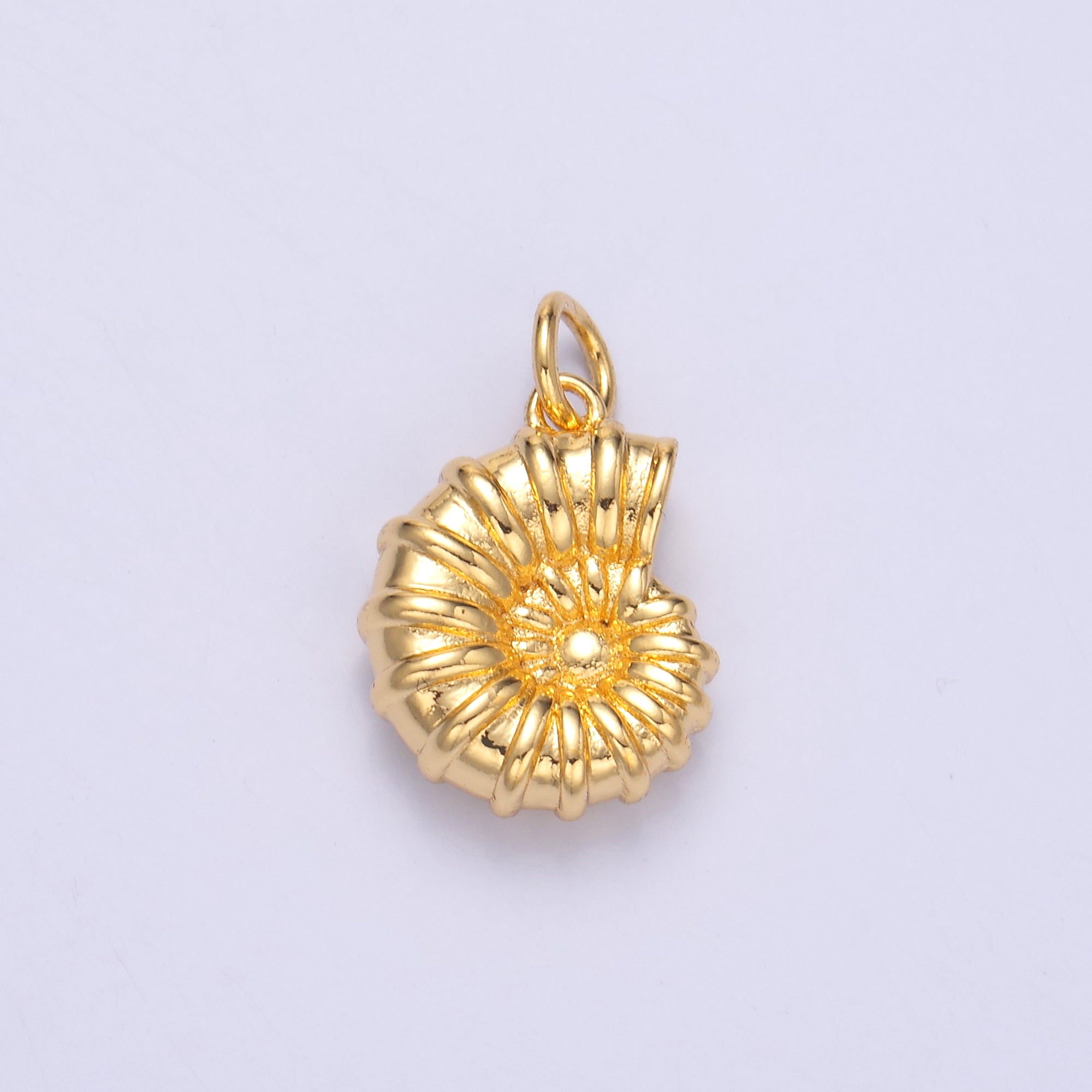 24K Gold Filled Nautilus Shell Multidimensional 3D Charm in Gold & Silver | N014