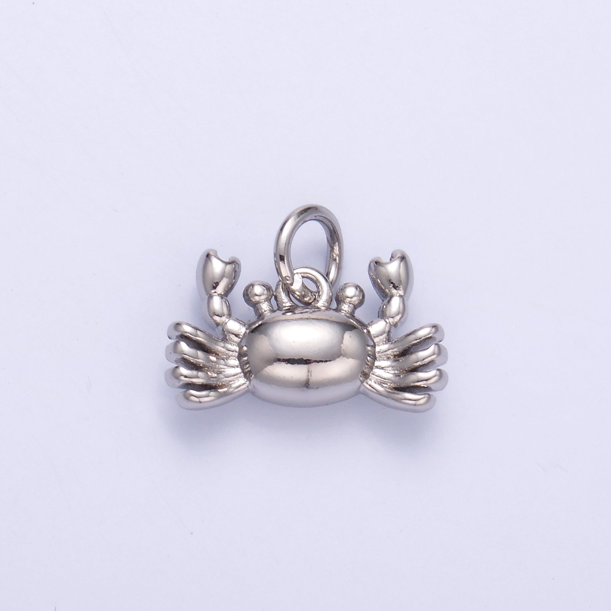 24K Gold Filled Crustacean Crab Sea Animal 3D Multidimensional Charm in Gold & Silver | N021