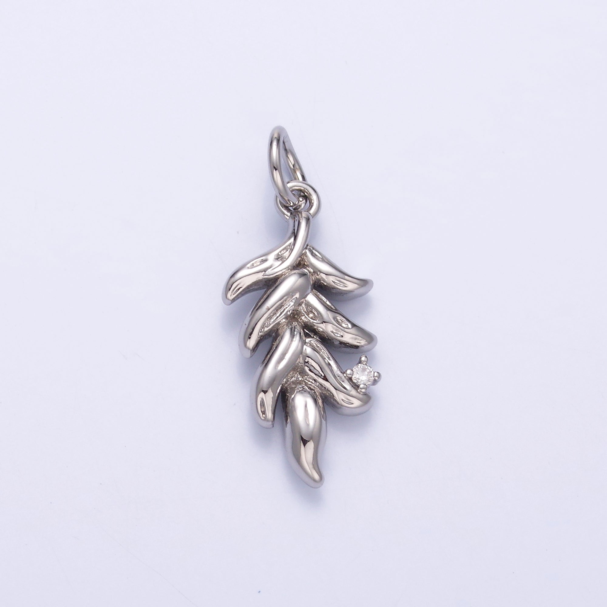 24K Gold Filled Multidimensional 3D Nature Leaf Charm in Gold & Silver | N022