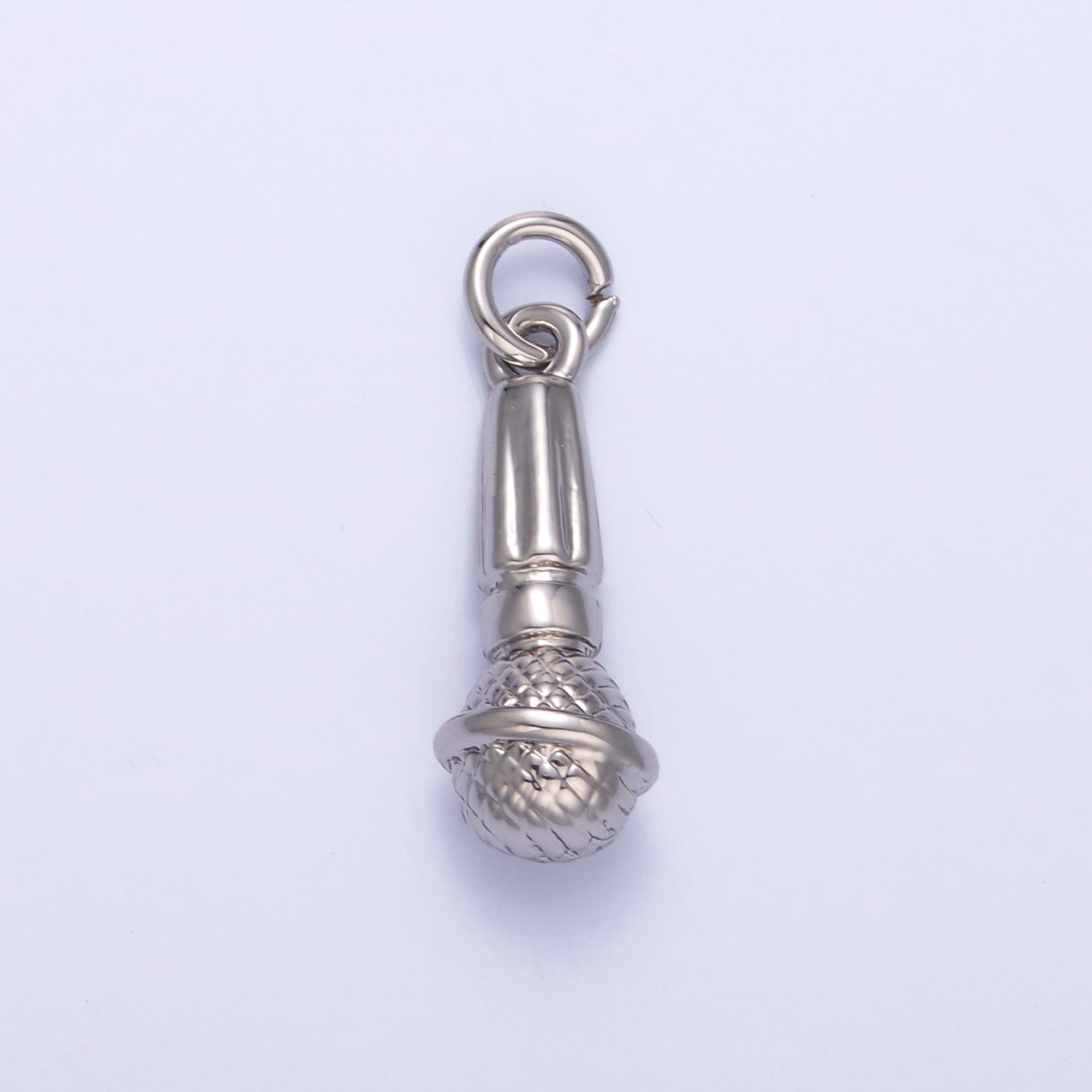 24K Gold Filled Karaoke Microphone Multidimensional 3D Charm in Gold & Silver | N024