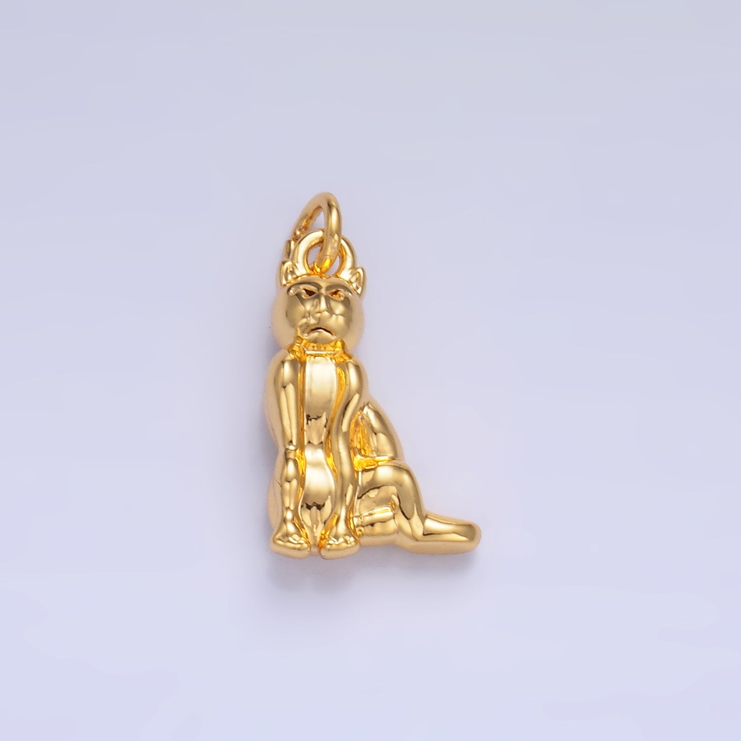 24K Gold Filled Kitty Cat Multidimensional 3D Charm | N025