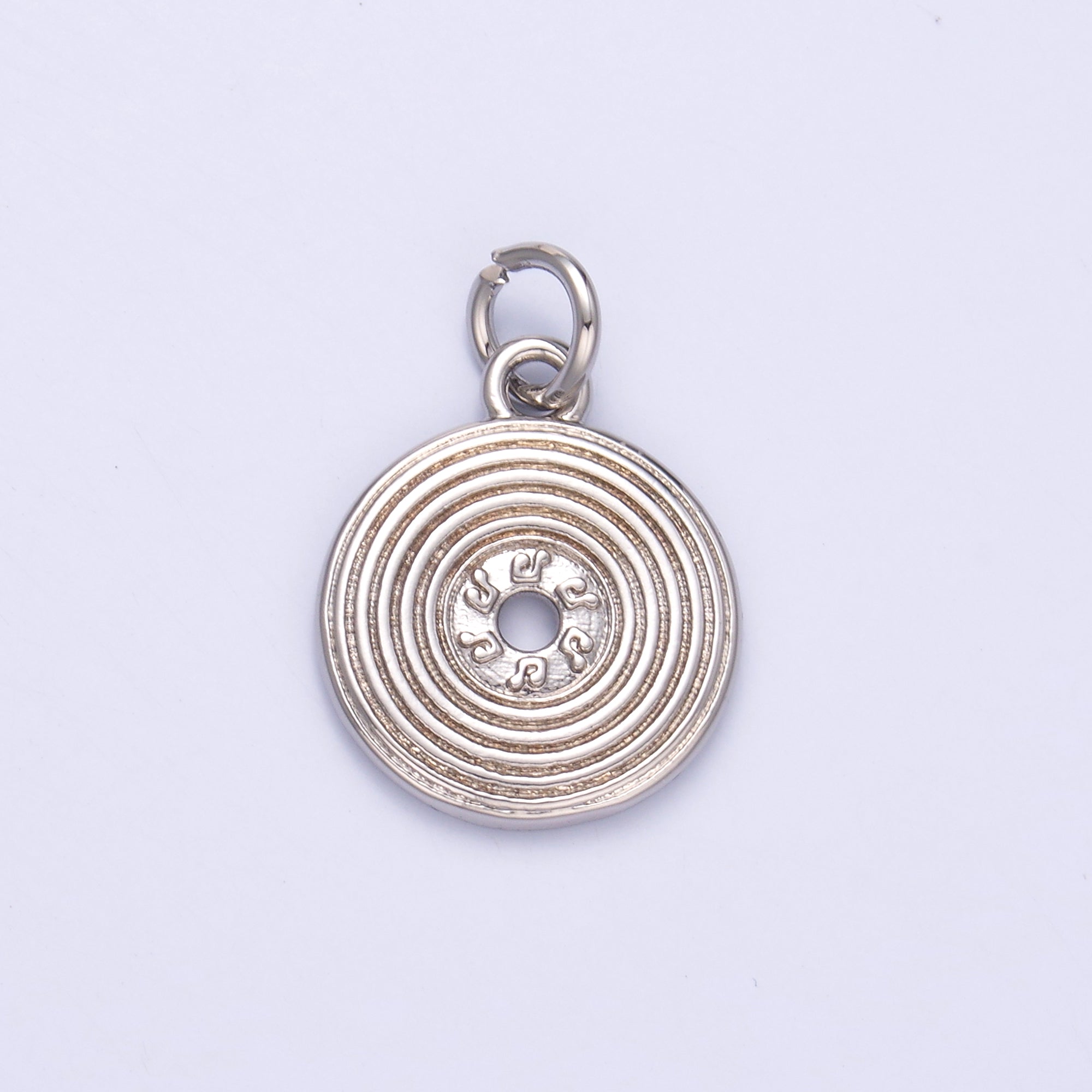 24K Gold Filled Music Vinyl Record Album Charm in Gold & Silver | N055