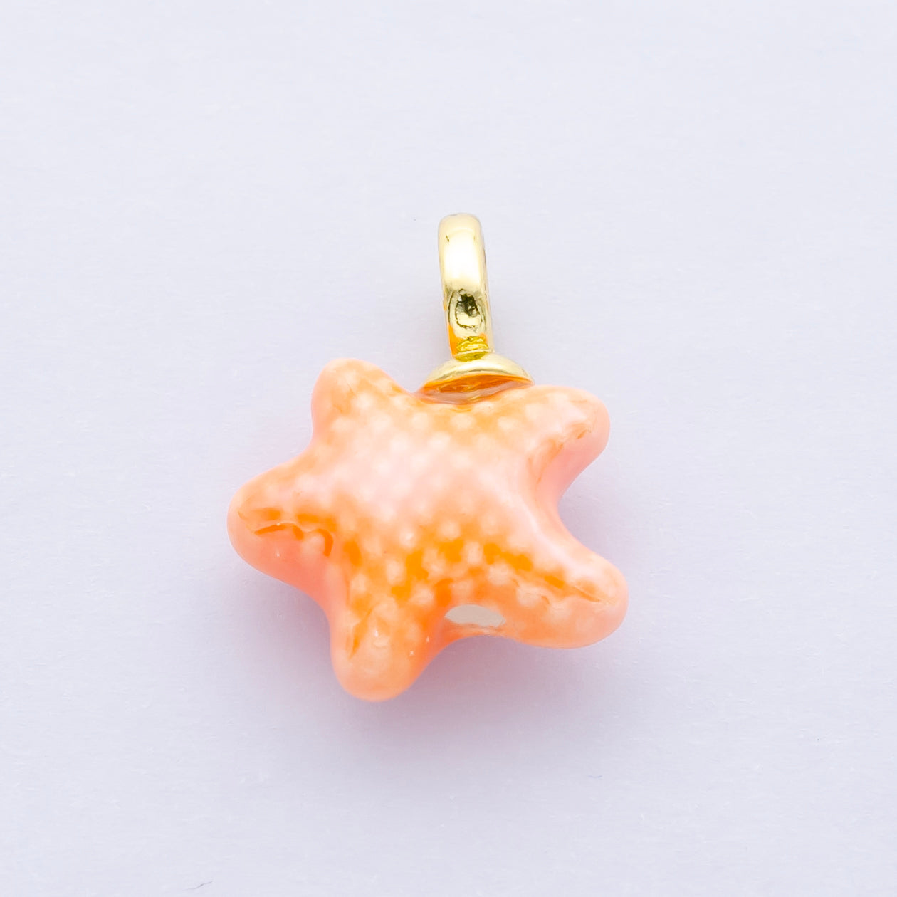 24K Gold Filled Nature Floral Mushroom Pet Sea Sell Ceramic Drop Charm