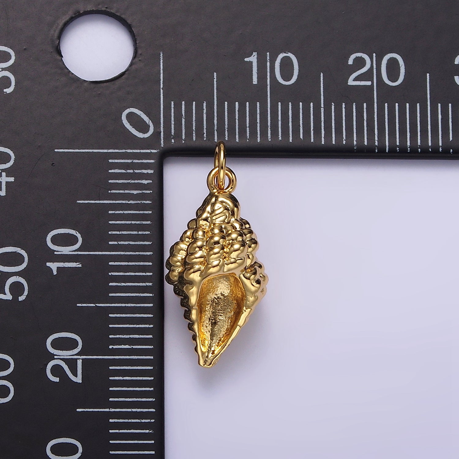14K Gold Filled 20mm Ocean Clam Sea Shell Add-On Charm in Gold & Silver | N-1083 N-1084