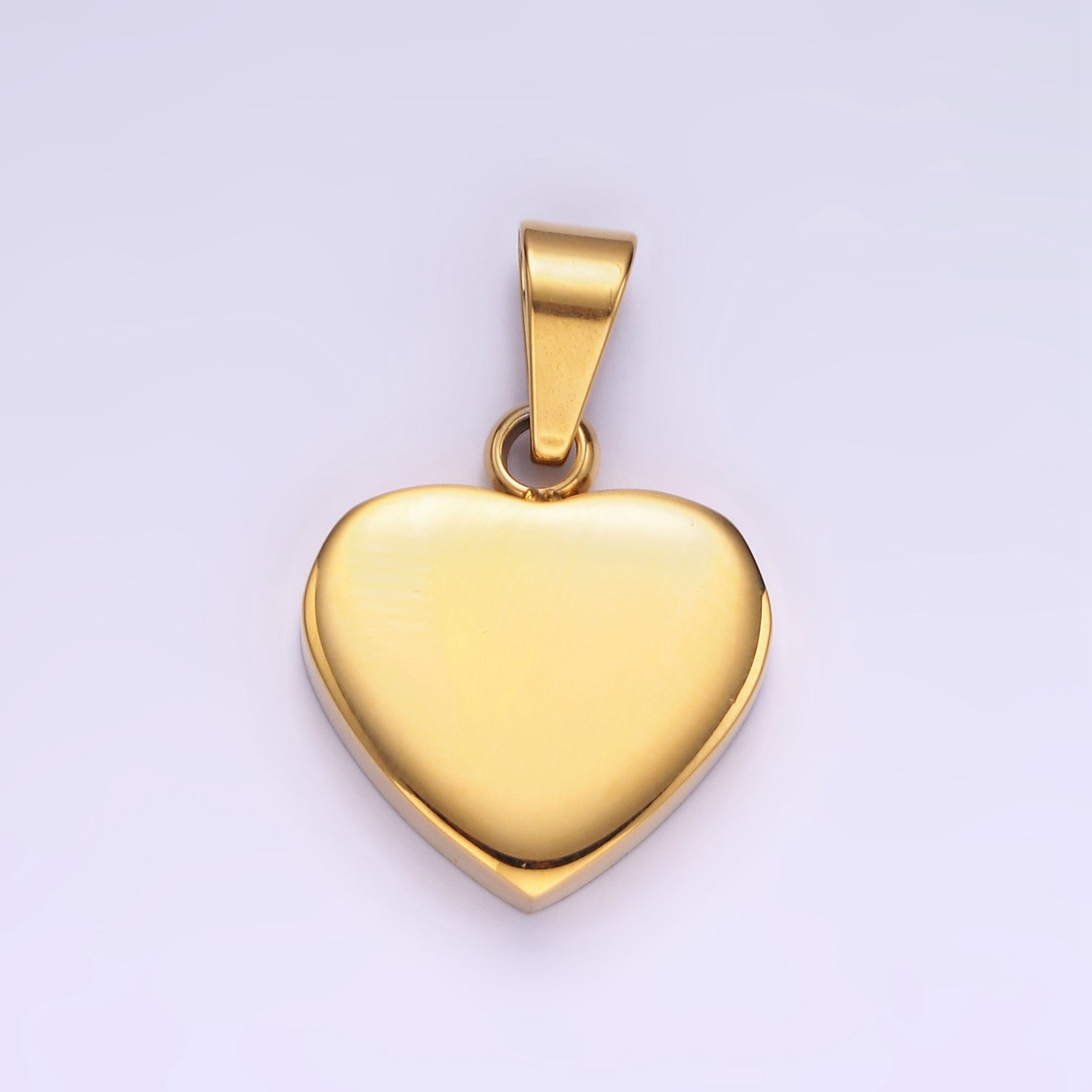 Gold Stainless Steel Heart Pendant Silver Blank Heart Charm P-1197