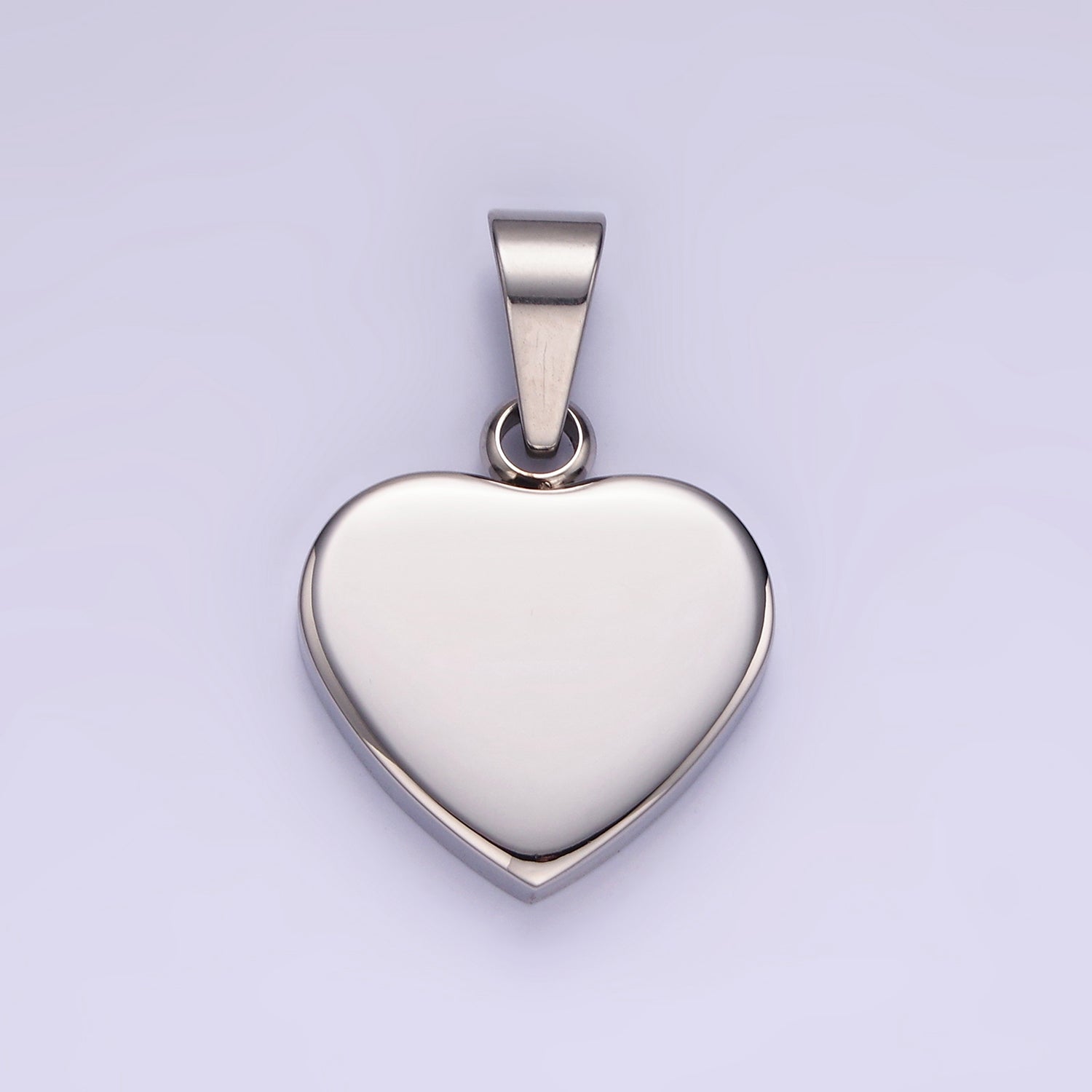 Gold Stainless Steel Heart Pendant Silver Blank Heart Charm P-1197