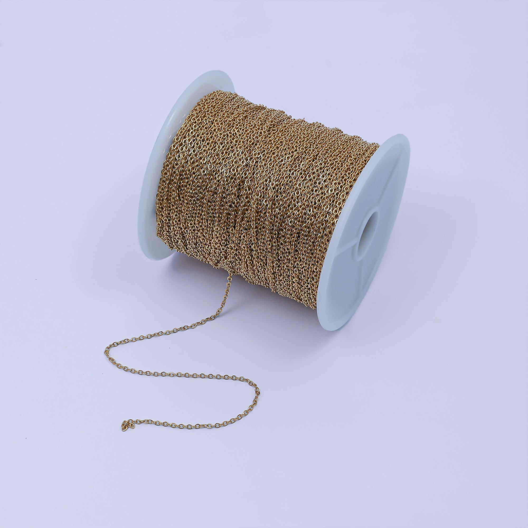 24K Gold Filled Mini 1.3mm Cable Unfinished Chain in Gold & Silver | ROLL-949 ROLL-950 Clearance Pricing