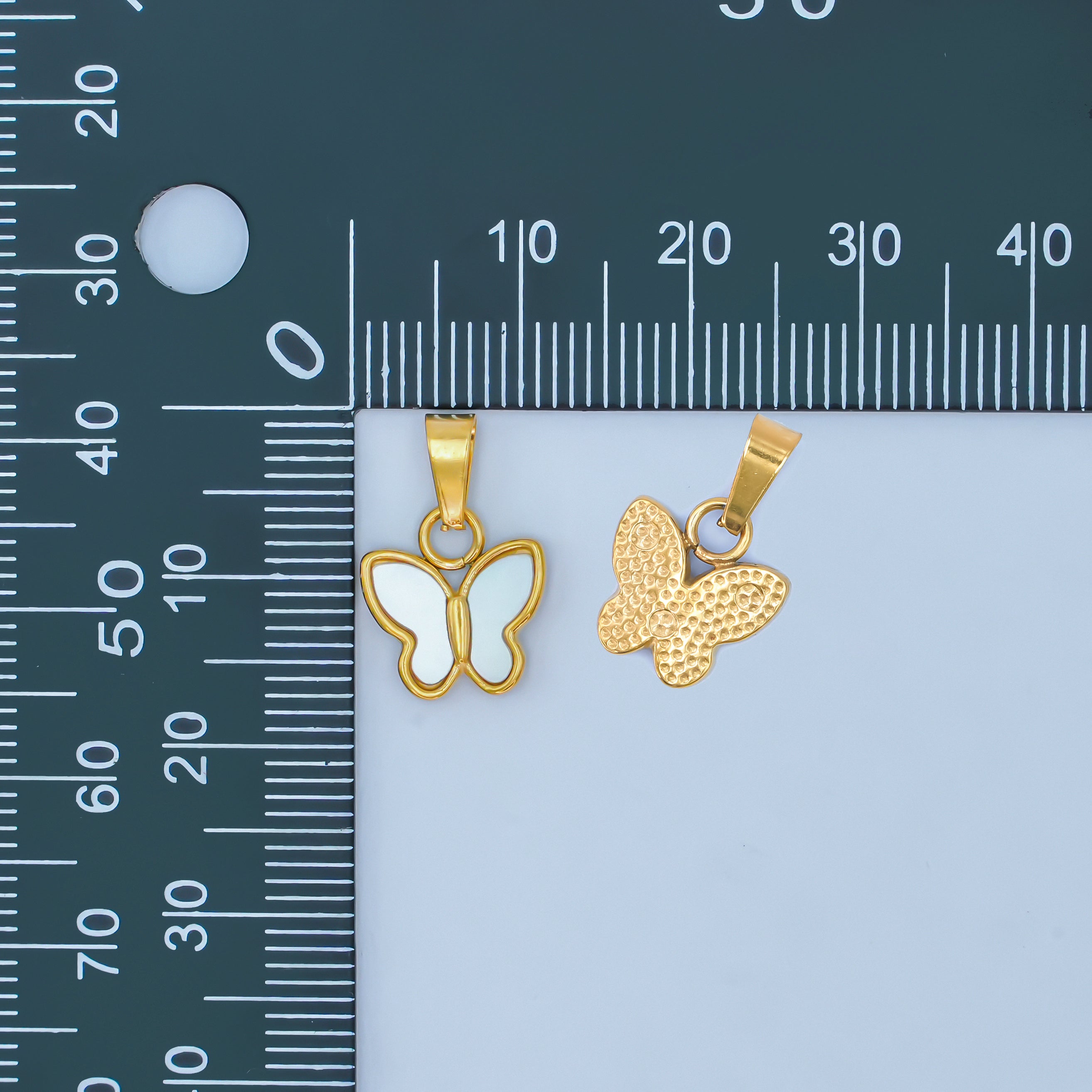 Stainless Steel Shell Pearl Butterfly Pendant | P1547