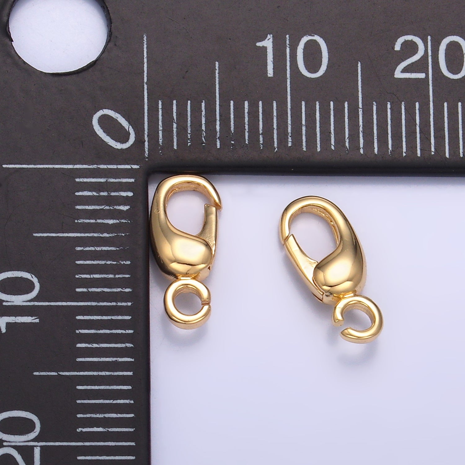 24K Gold Filled Lobster Clasp Triggerless Clasps, 12.2mmx4.9mm Clasps for Charm Holder Bail Enhancer | Z-1008