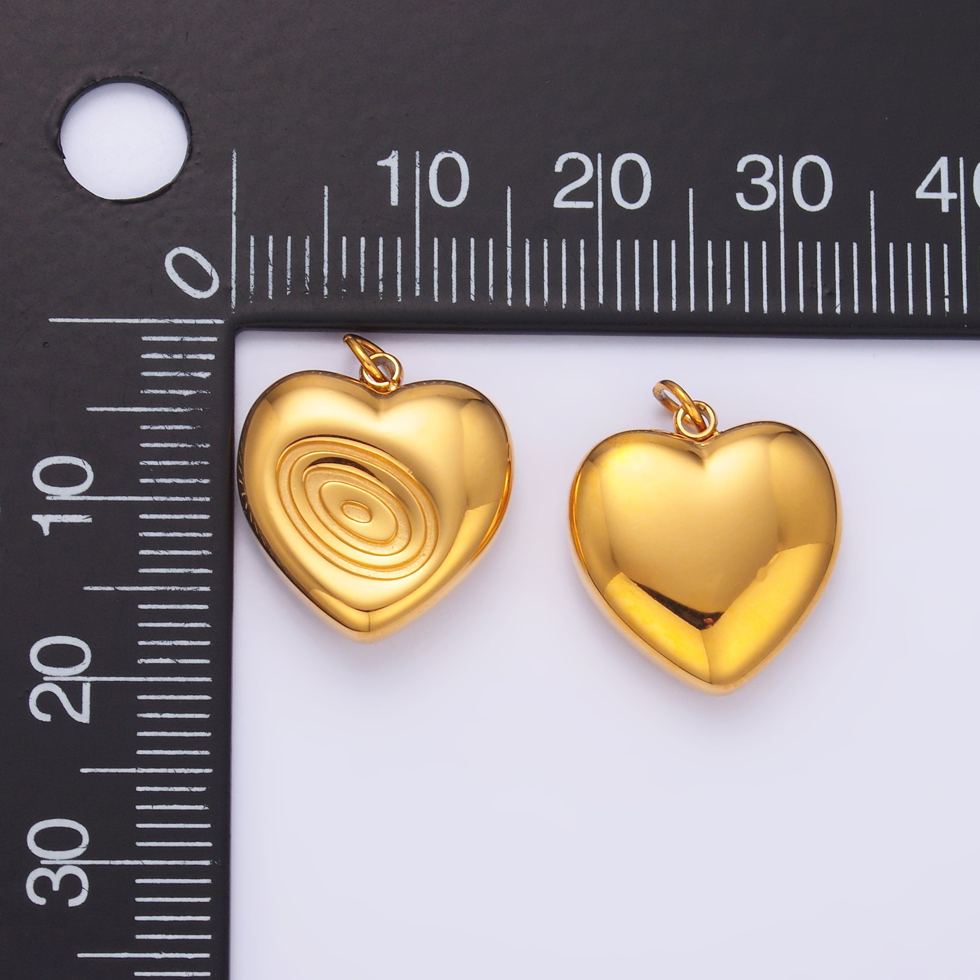 Stainless Steel Spiral Chubby Heart Charm | P854