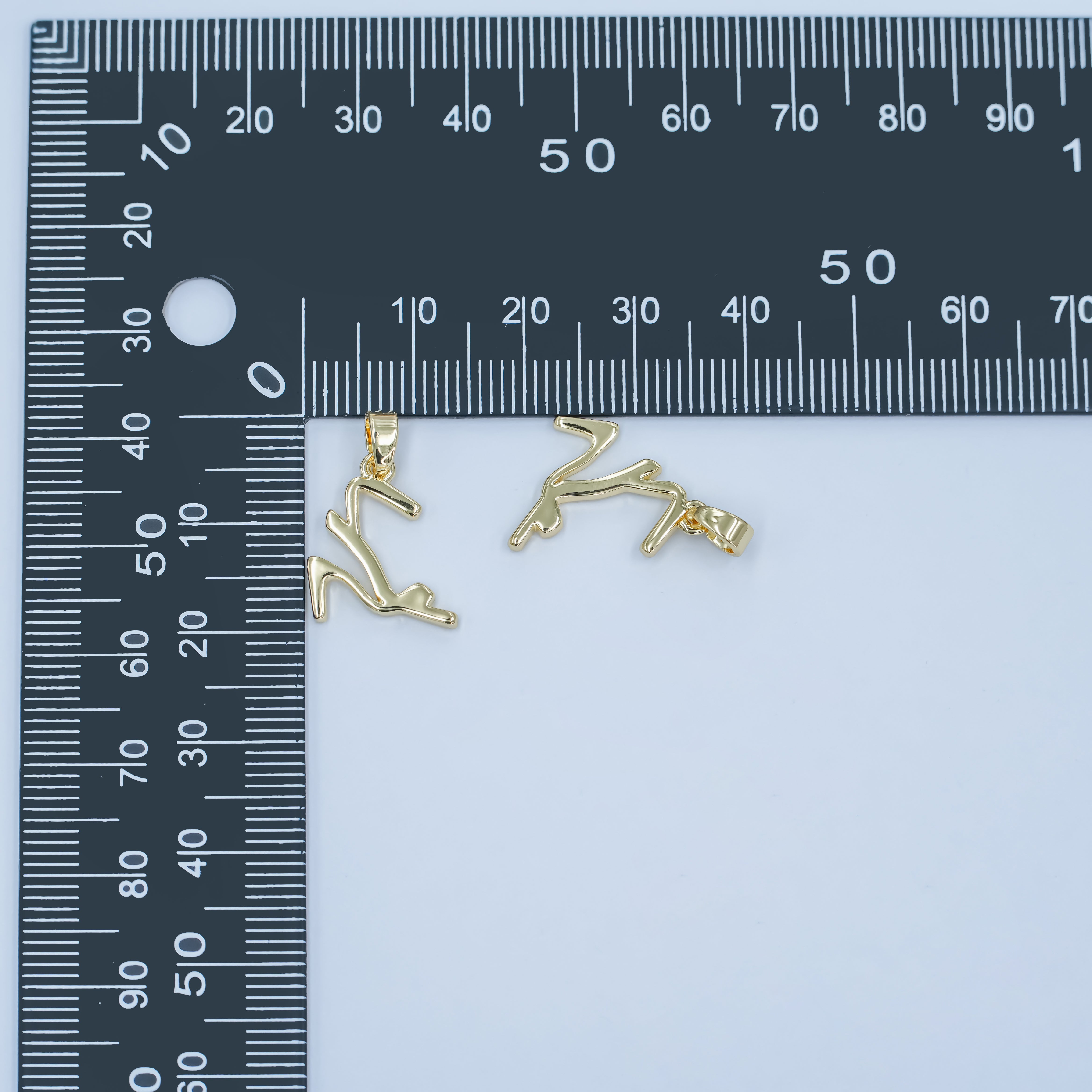 24K Gold Filled Minimalist Slingback High Heels Shoes Pendant | AA1493