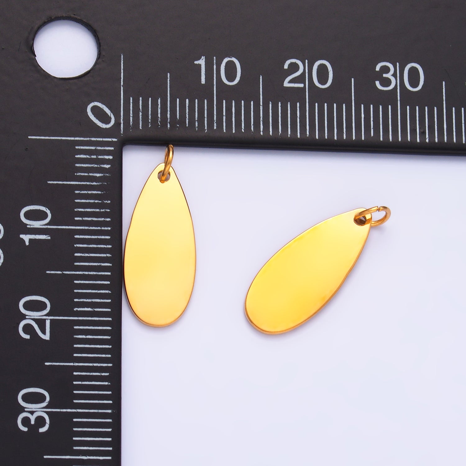 Stainless Steel Minimalist Teardrop Charm | P780
