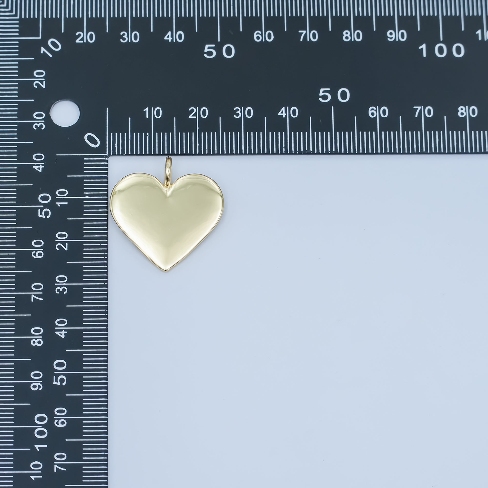 24K Gold Filled 26mm Minimalist Heart Pendant | AA1456