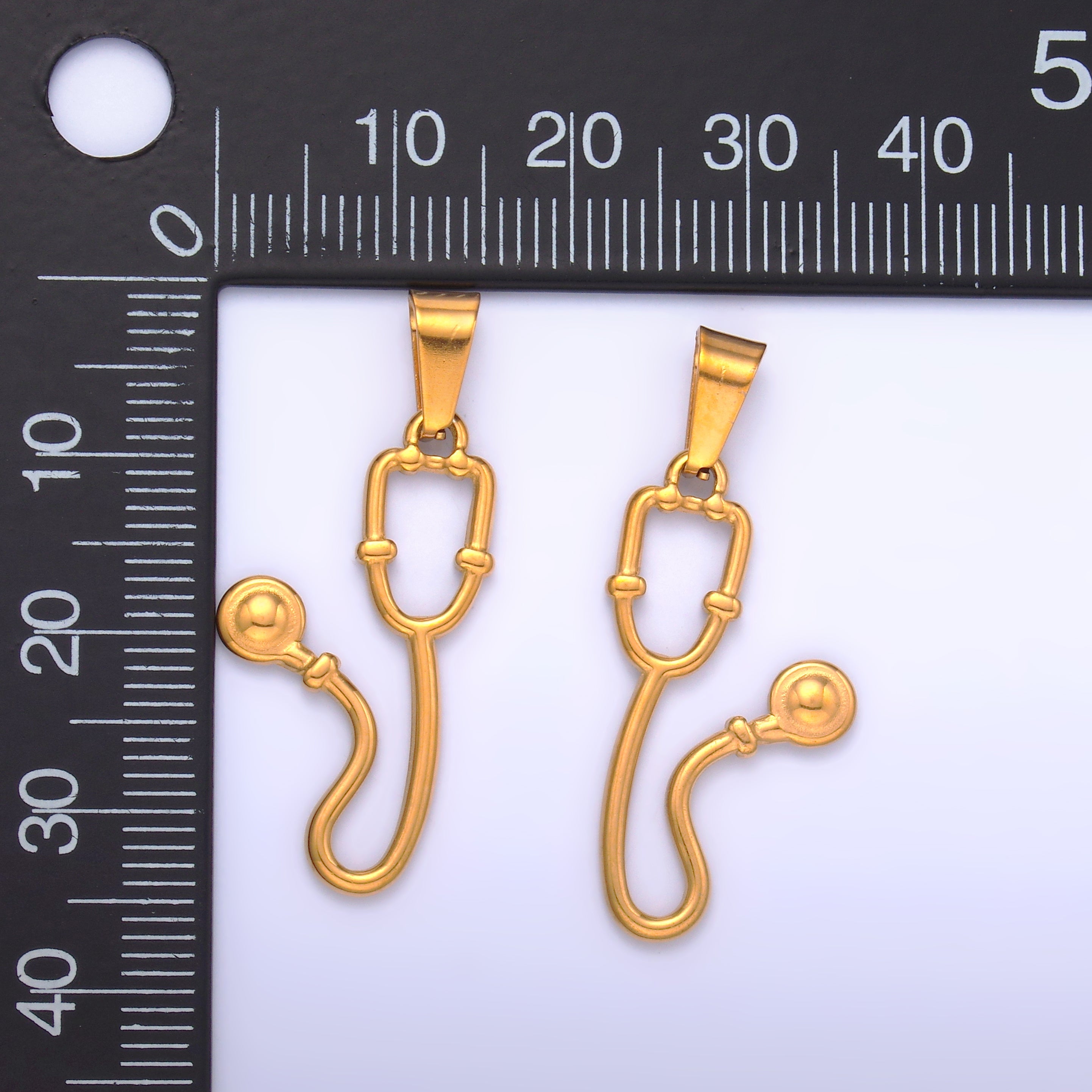 Stainless Steel Medical Stethoscope Pendant | P716