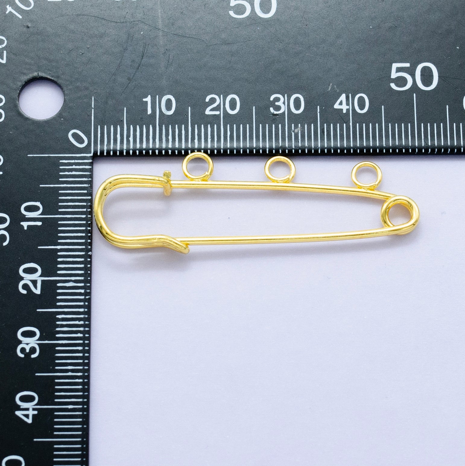 24K Gold Filled Safety Pin Shoe Bag Charm Keychain Finding | Z1074 Z1075