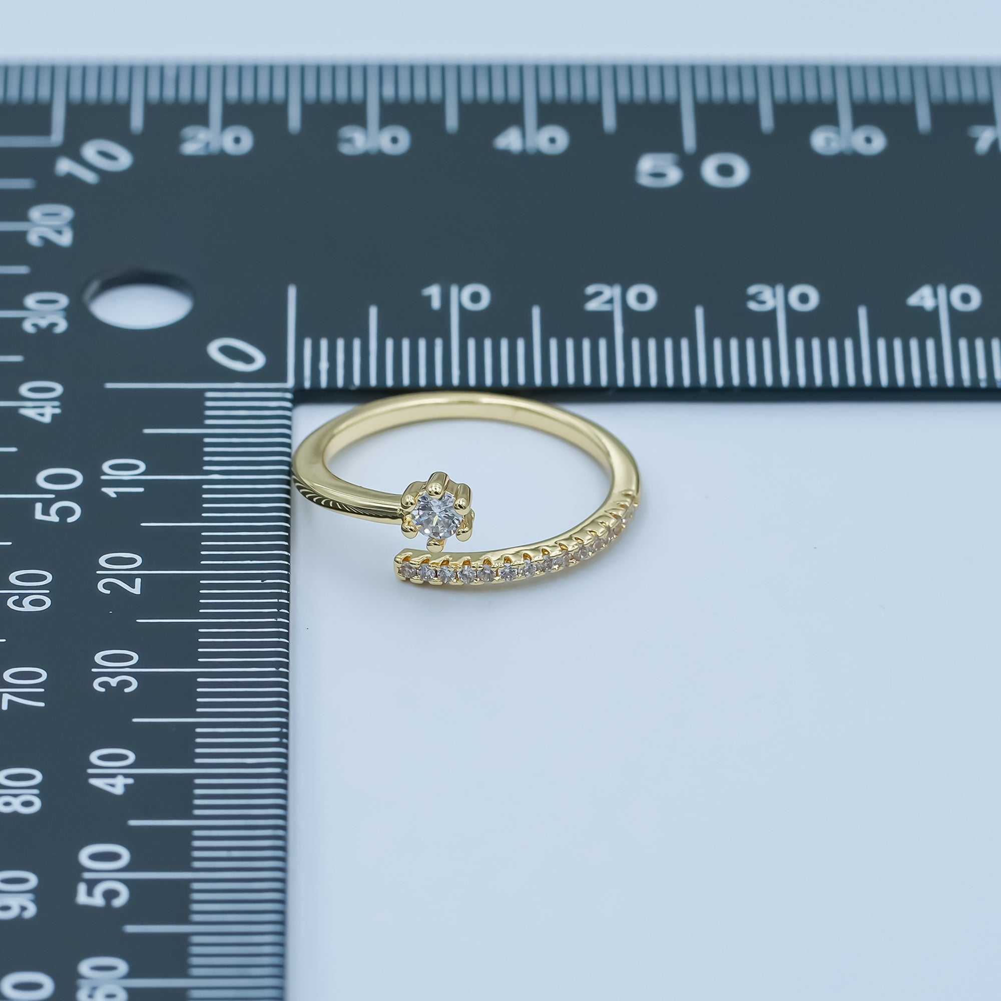 24K Gold Filled CZ Micro Paved Wrap Ring | O668