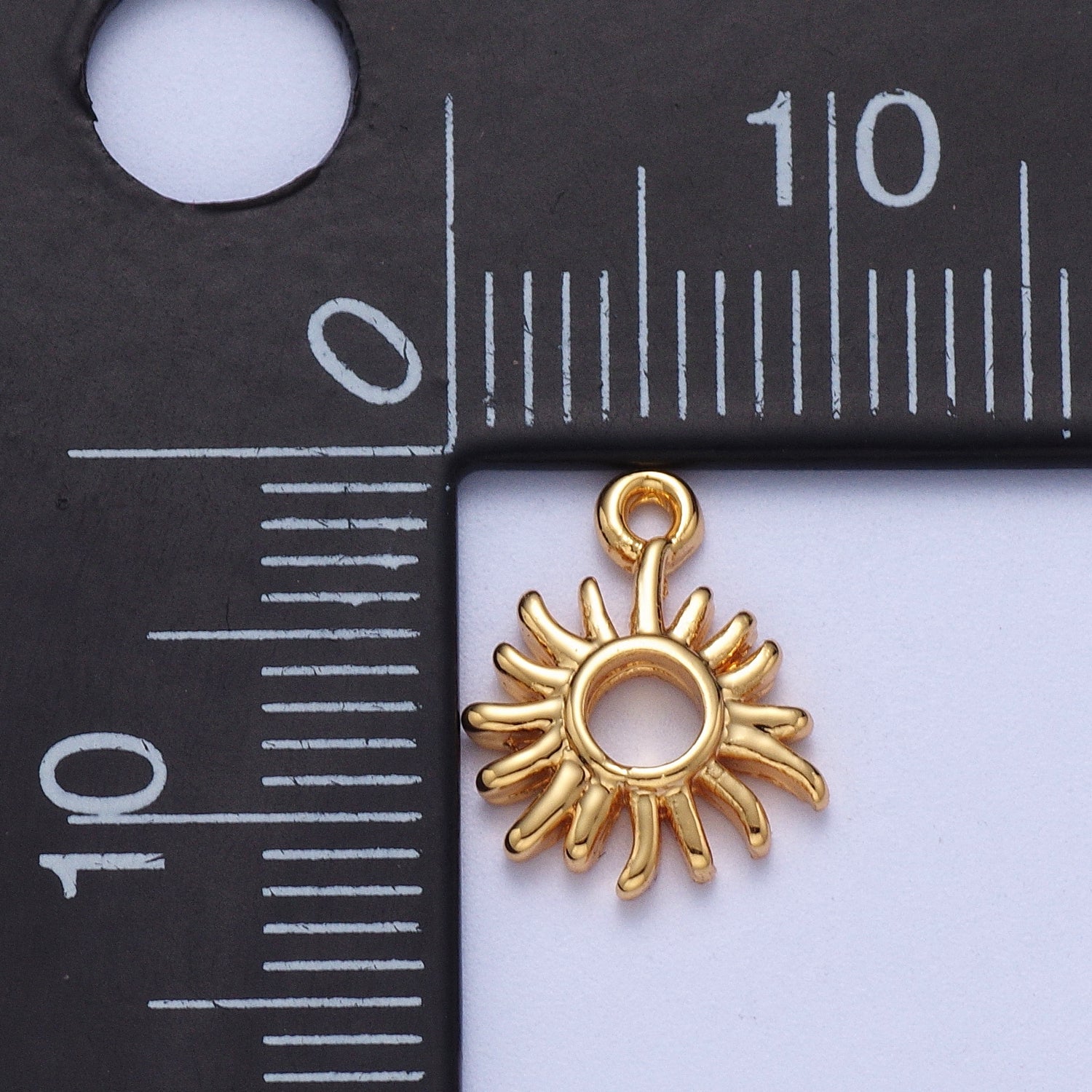 Celestial Shinning Sun Laser Beam Open Add-On Charm in Gold & Silver | AC040