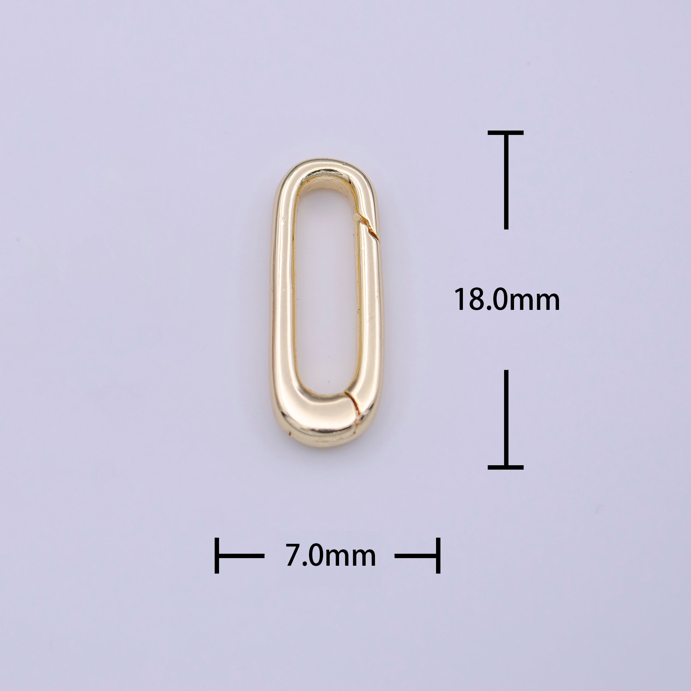 18mm Thin Oblong Oval Jewelry Supply in Gold & Silver | K-242, K-280