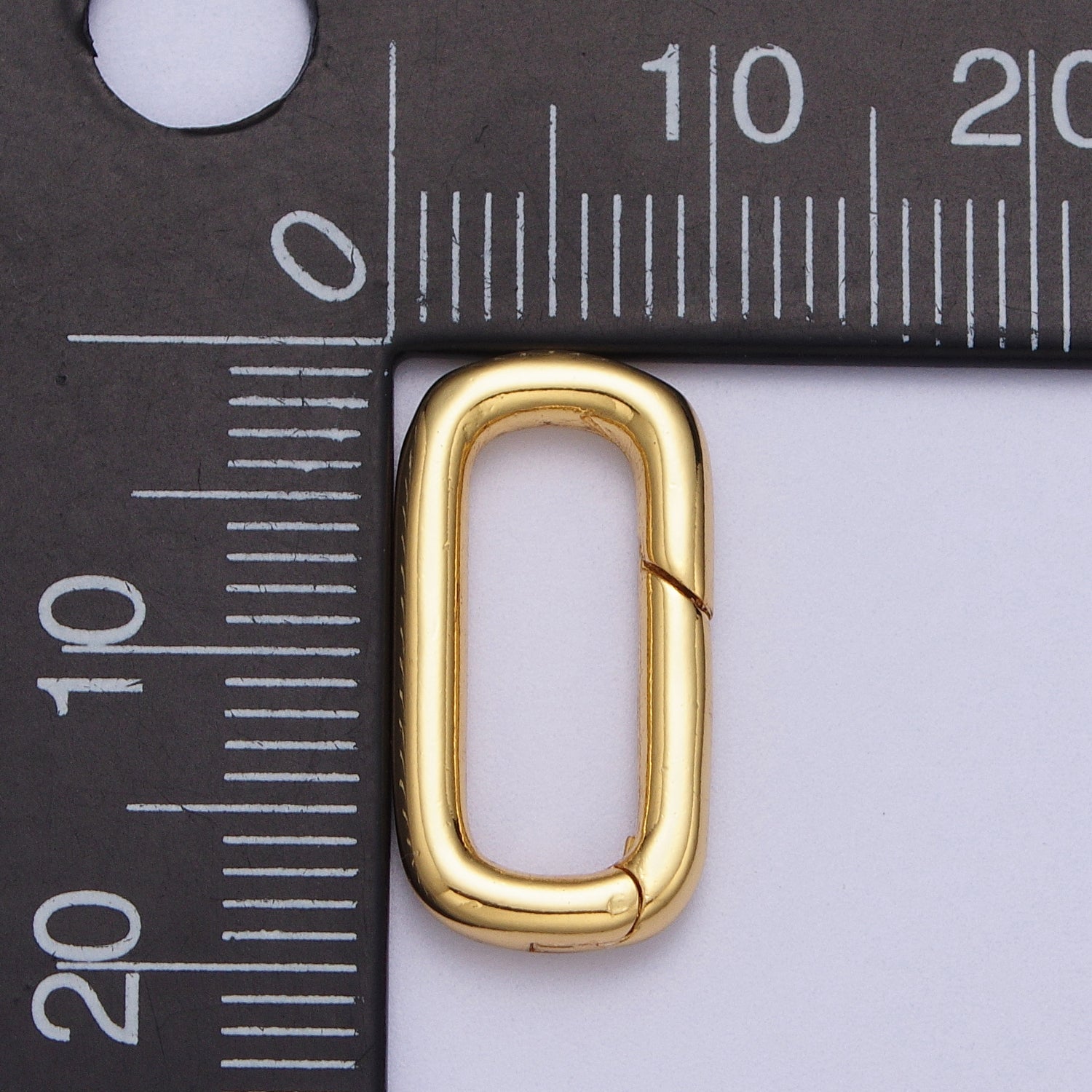 Dainty Gold Push in Oval Clasp For Charm Holder Clasp Pendants, 19.2 x 9.9mm Silver clasp enhancer Necklace Component Z-046 Z-047