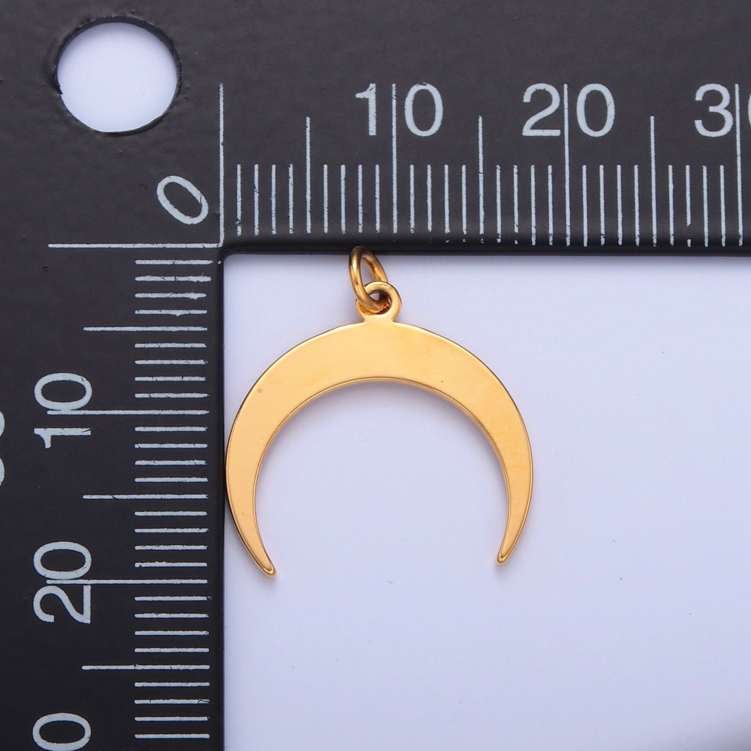 Dainty Gold Flat Crescent Moon Pendant Only Charm for Necklace Bracelet Earring 14K or 24K Gold Filled W-149~W-151