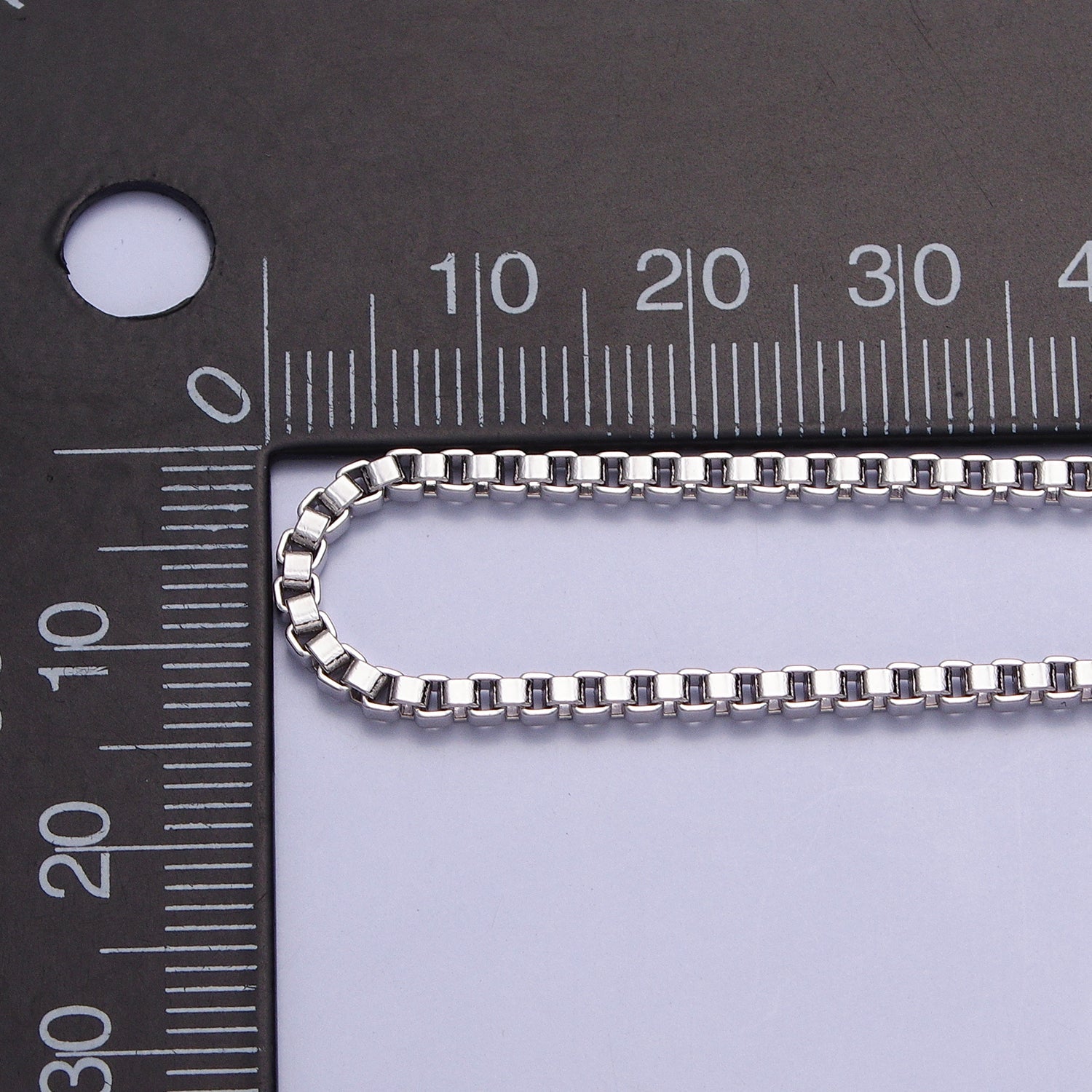 Silver Box Chain Necklace - Men's/Unisex 2mm Waterproof Box Necklace, Minimalist Gifts for Men, Women Ready to Wear Chain for Gift WA1547 - DLUXCA