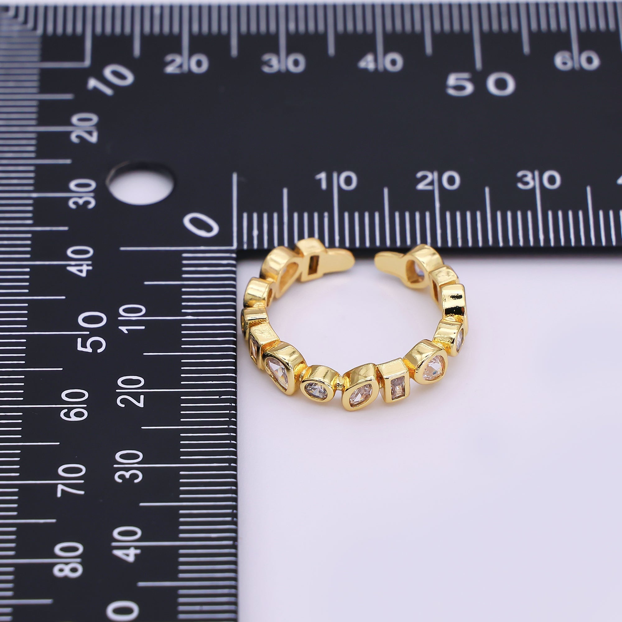 OS Dainty Gold Ring, Delicate Minimalist Ring, Geometric Ring Stackable Ring O-2253