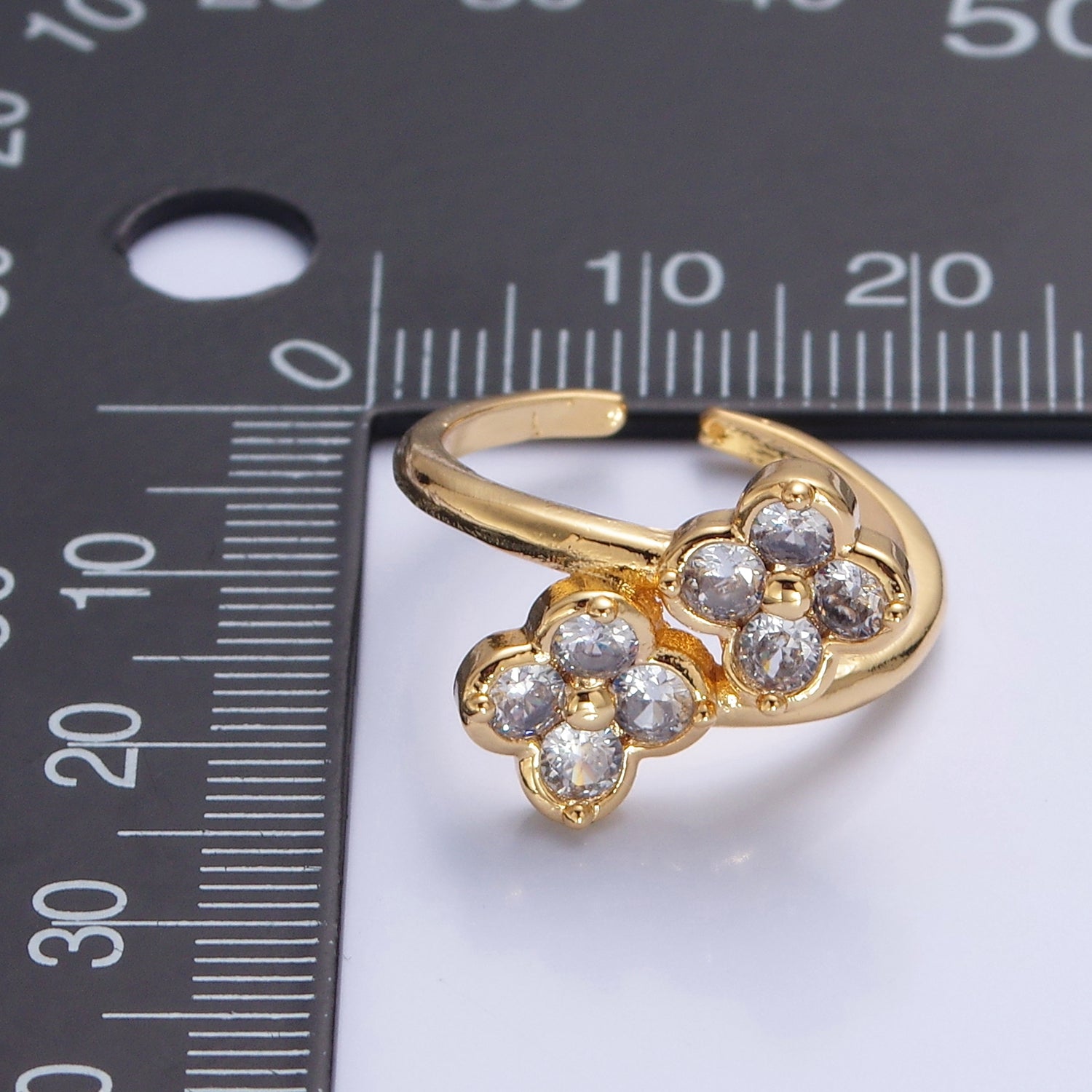 Green Clover Ring, Four-Leaf Clover Ring for Women, Lucky Charm O-2217 O-2218 O-2219