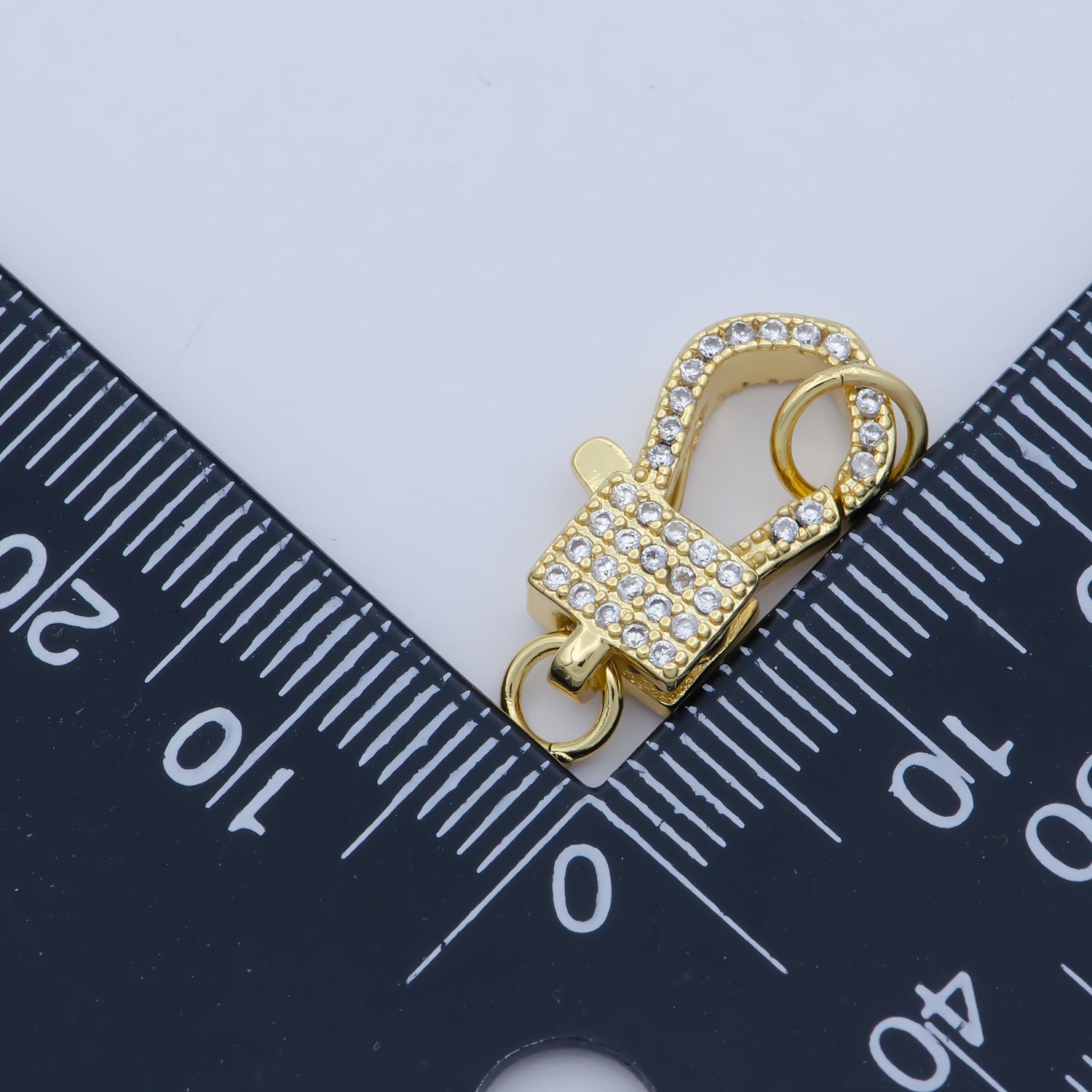 14k Gold Fill Square clasp for Bracelet Necklace Buckle Micro paved , CZ Cubic Lobster Clasp Fastener for Beading supplies Component L-405 L-406