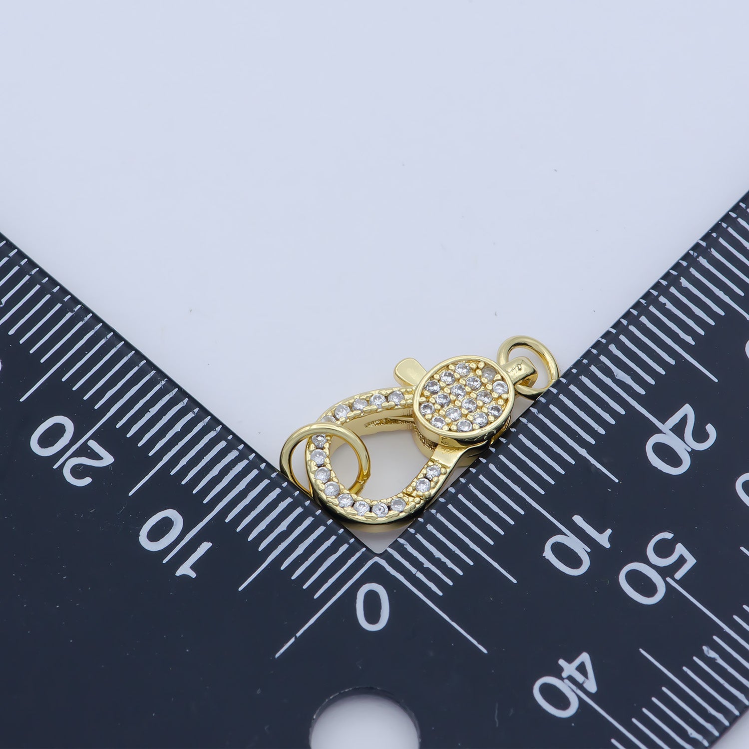 14k Gold Fill Oval clasp for Bracelet Necklace Buckle Micro paved , CZ Cubic Lobster Clasp Fastener for Beading supplies Component L-407 L-408