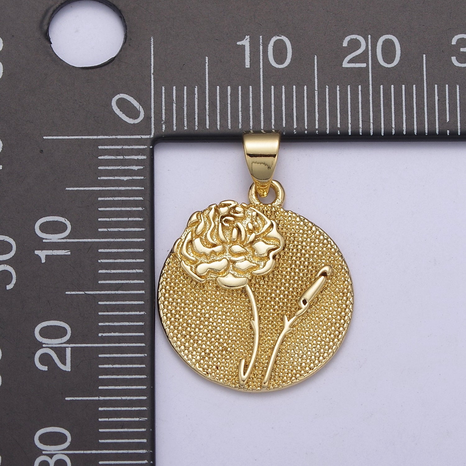 Wild Flower Collection Gold Rose Flower, Cotton Blossom, Sun Flower Dandelion Charm Medallion for Necklace Bracelet Supply H-070 H-079 H-087 H-093 H-095 H-099
