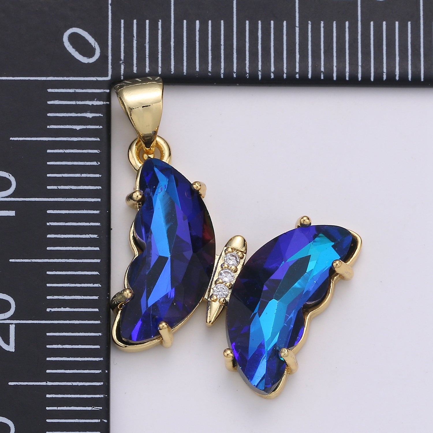 Crystal Gold Filled Butterfly Pendants  J-232-J-234