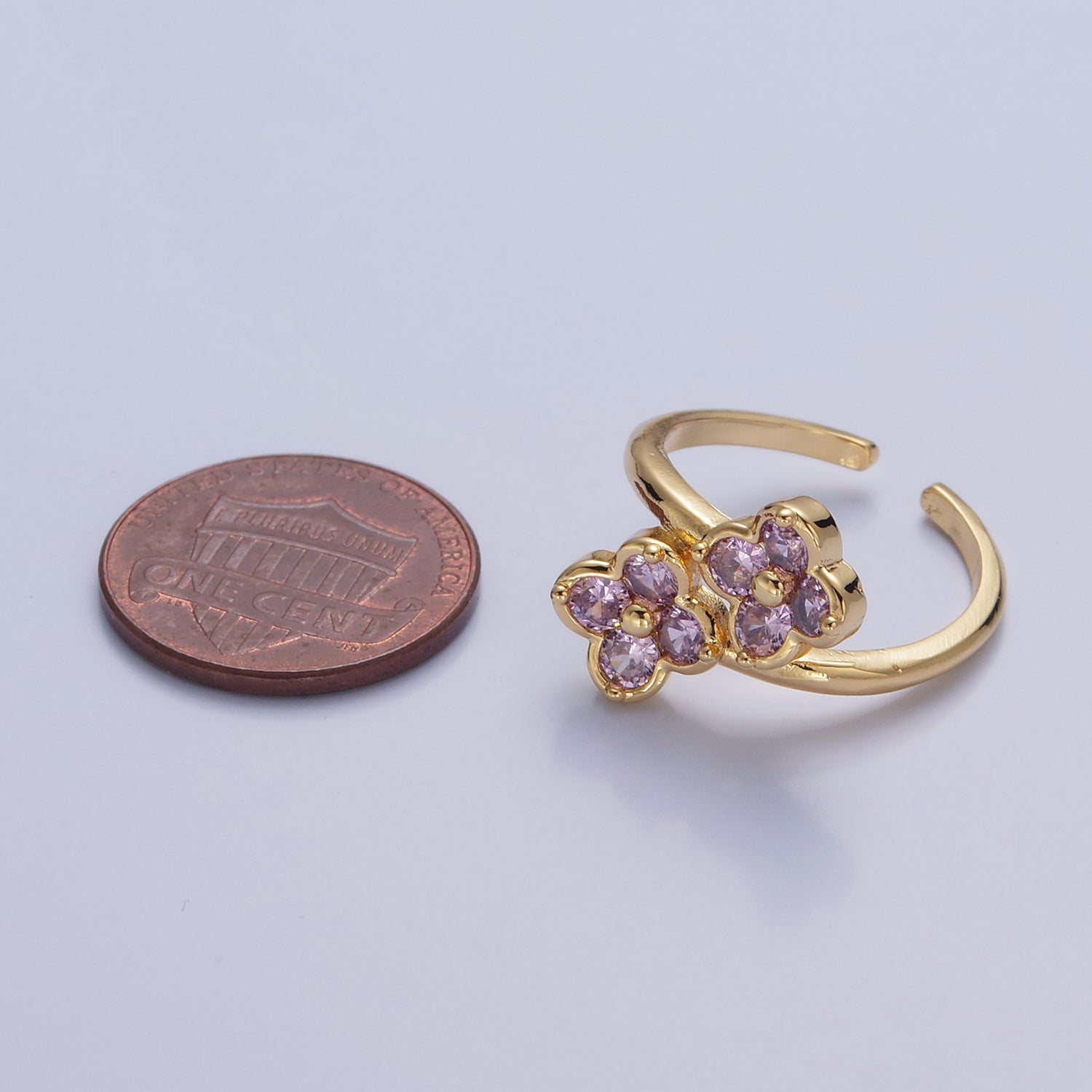 Green Clover Ring, Four-Leaf Clover Ring for Women, Lucky Charm O-2217 O-2218 O-2219