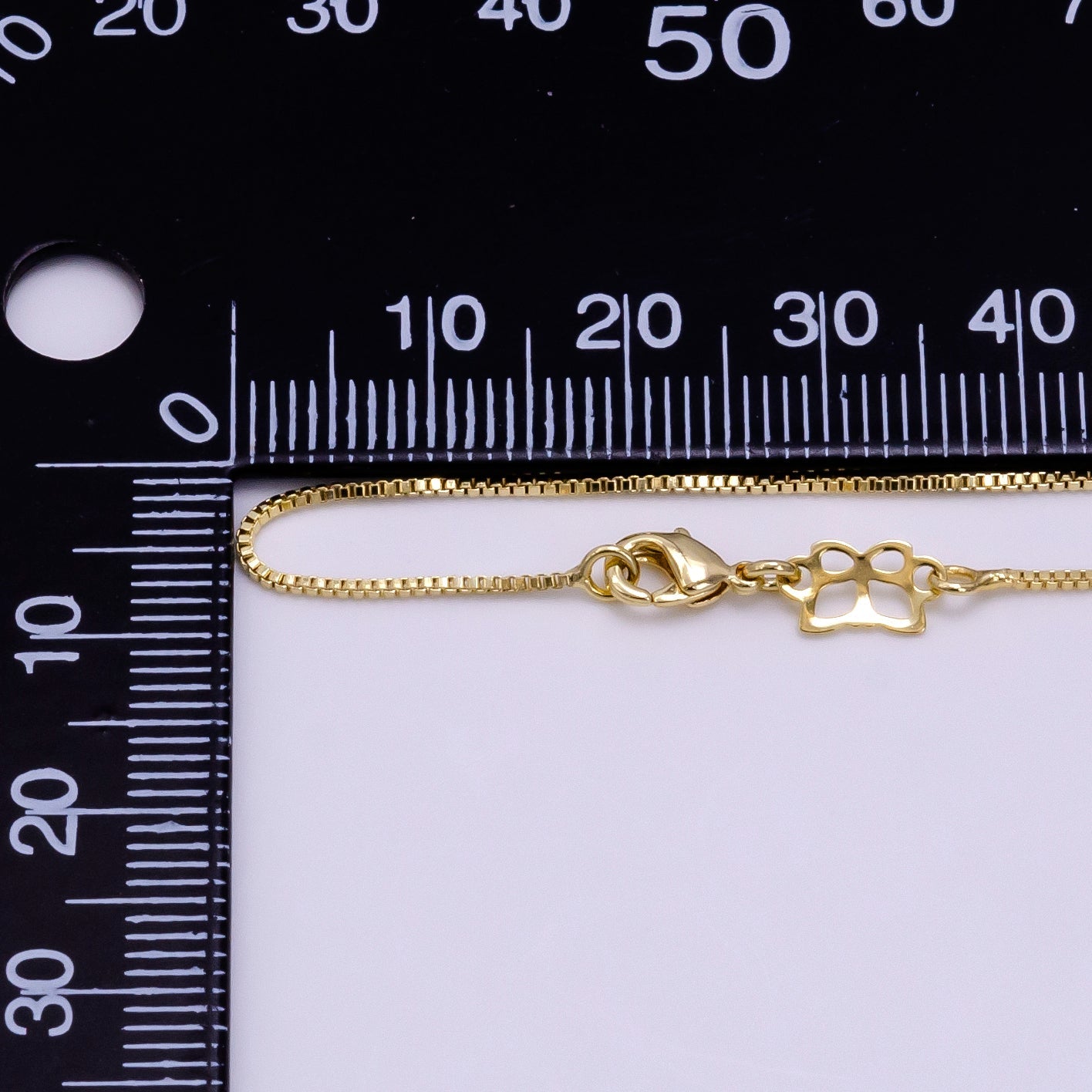 14K Gold Filled 0.8mm Dainty Box 16 Inch Choker Necklace | WA-2321