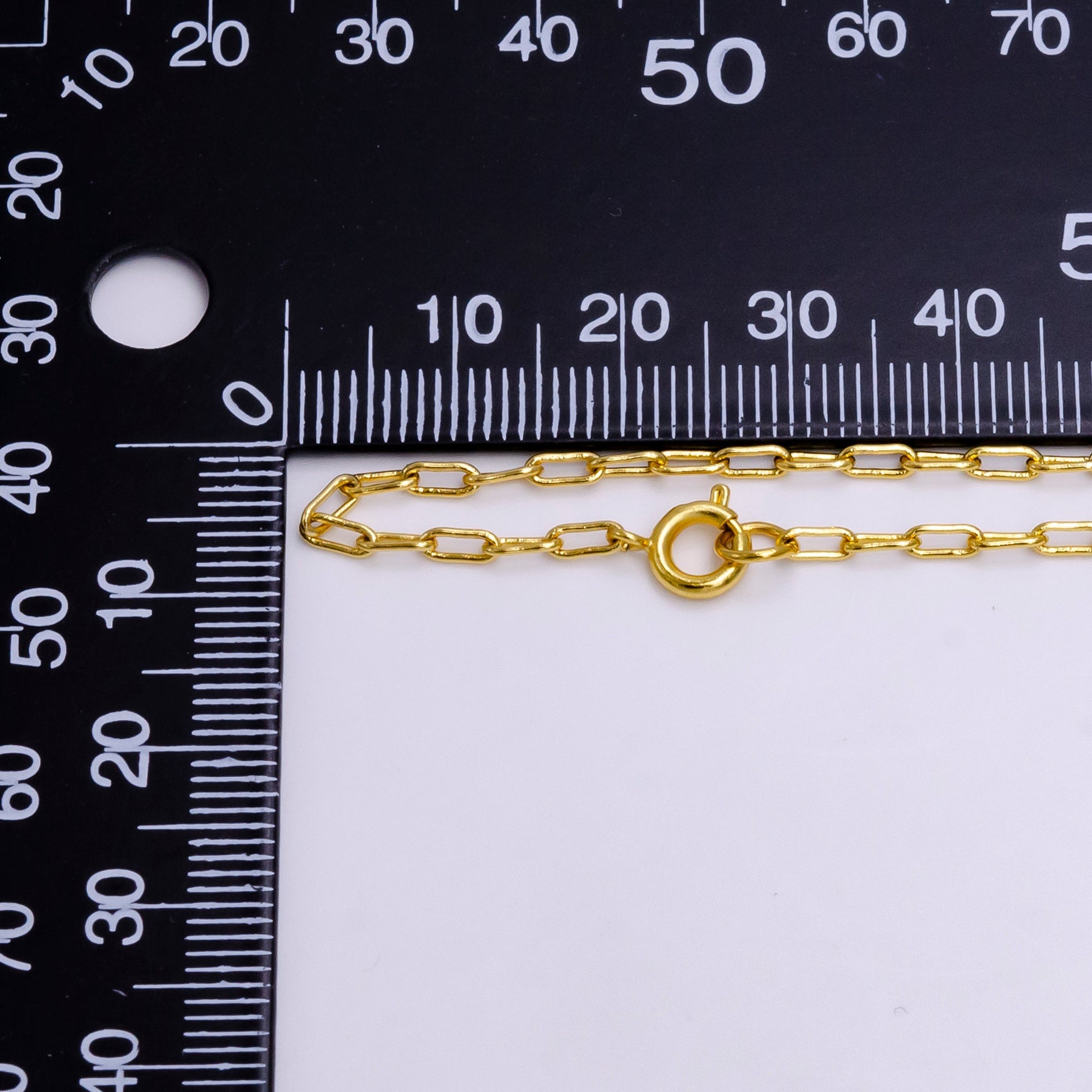 24K Gold Filled 2mm Dainty Paperclip 18 Inch, 20 Inch Layering Chain Necklace | WA-2218 - DLUXCA