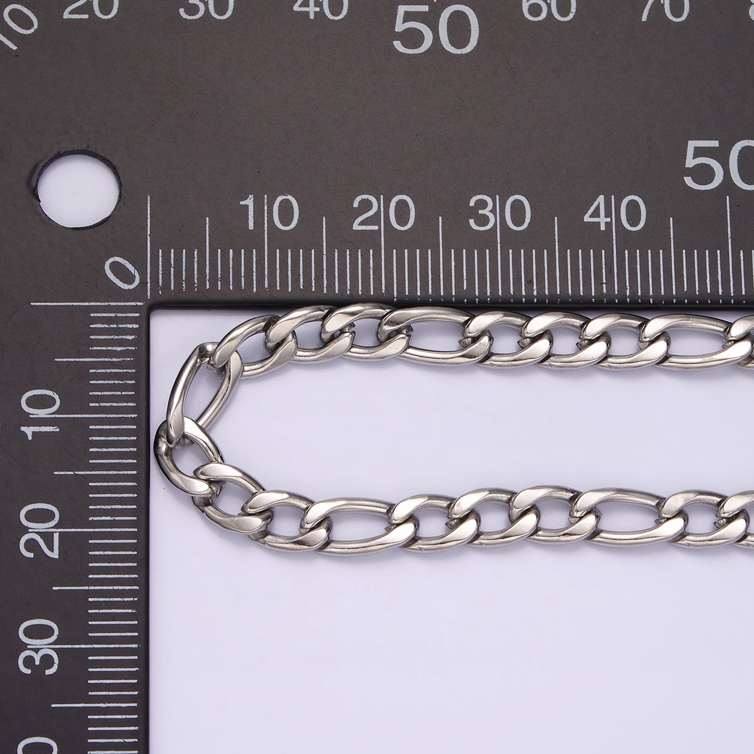 Stainless Steel 5mm Cuban Curb 20 Inch, 22 Inch, 24 Inch Layering Chain Necklace | WA-2271 ~ WA-2273 - DLUXCA