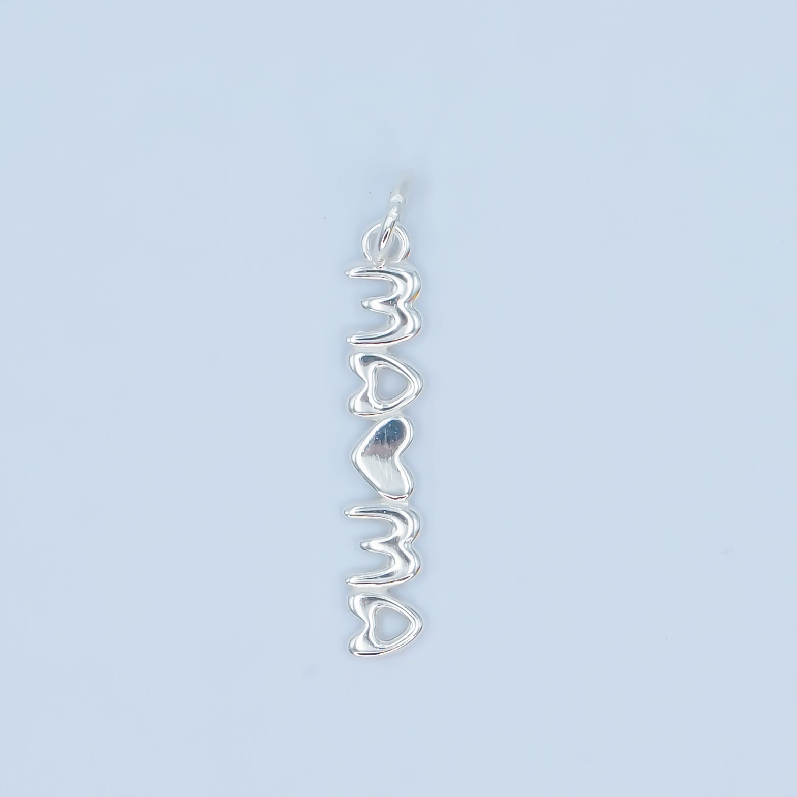 S925 Sterling Silver "MOM" "MAMA" Heart Script Letter Charm | SL-639 SL-640