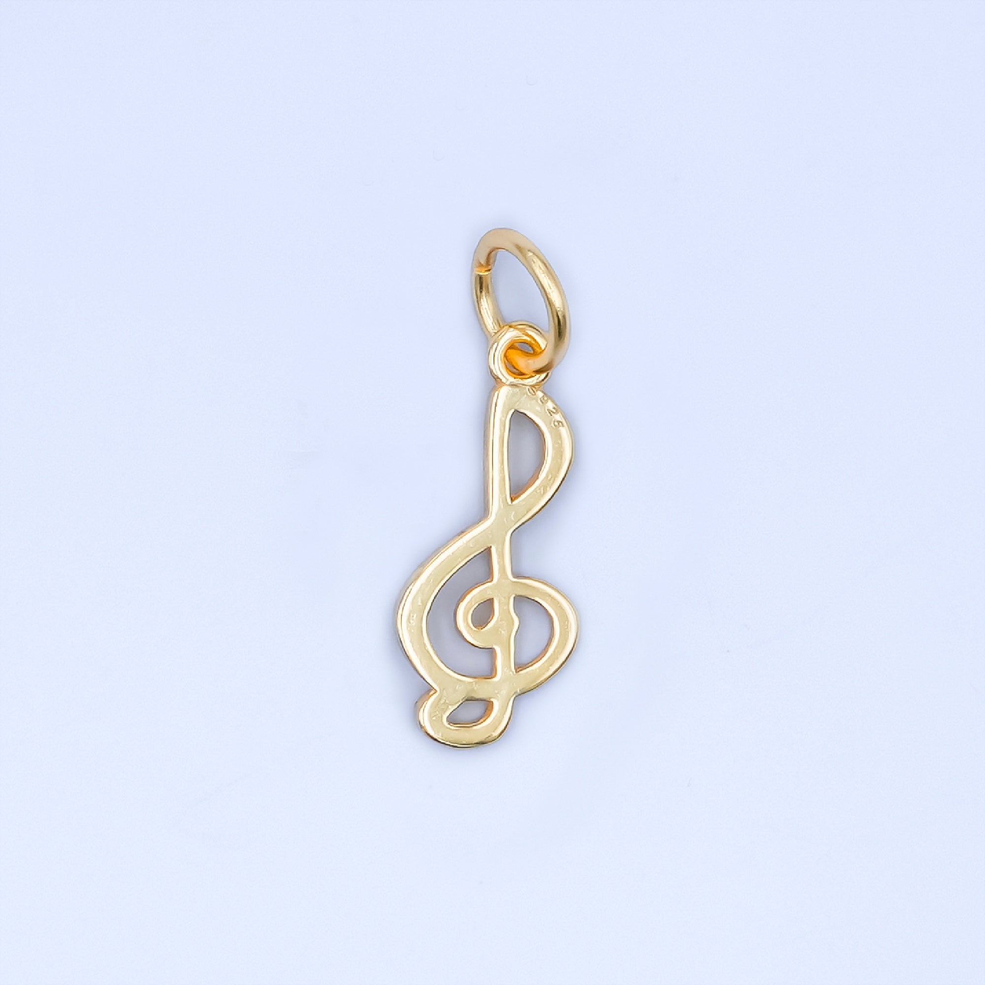 S925 Sterling Silver Musical Note Treble Clef Charm in Gold & Silver | SL-646
