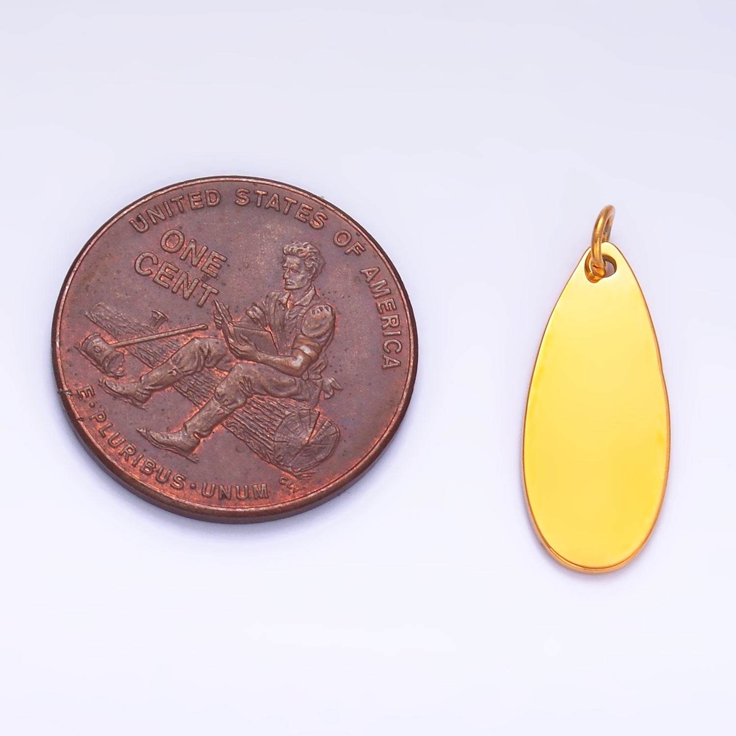 Stainless Steel Minimalist Teardrop Charm | P780