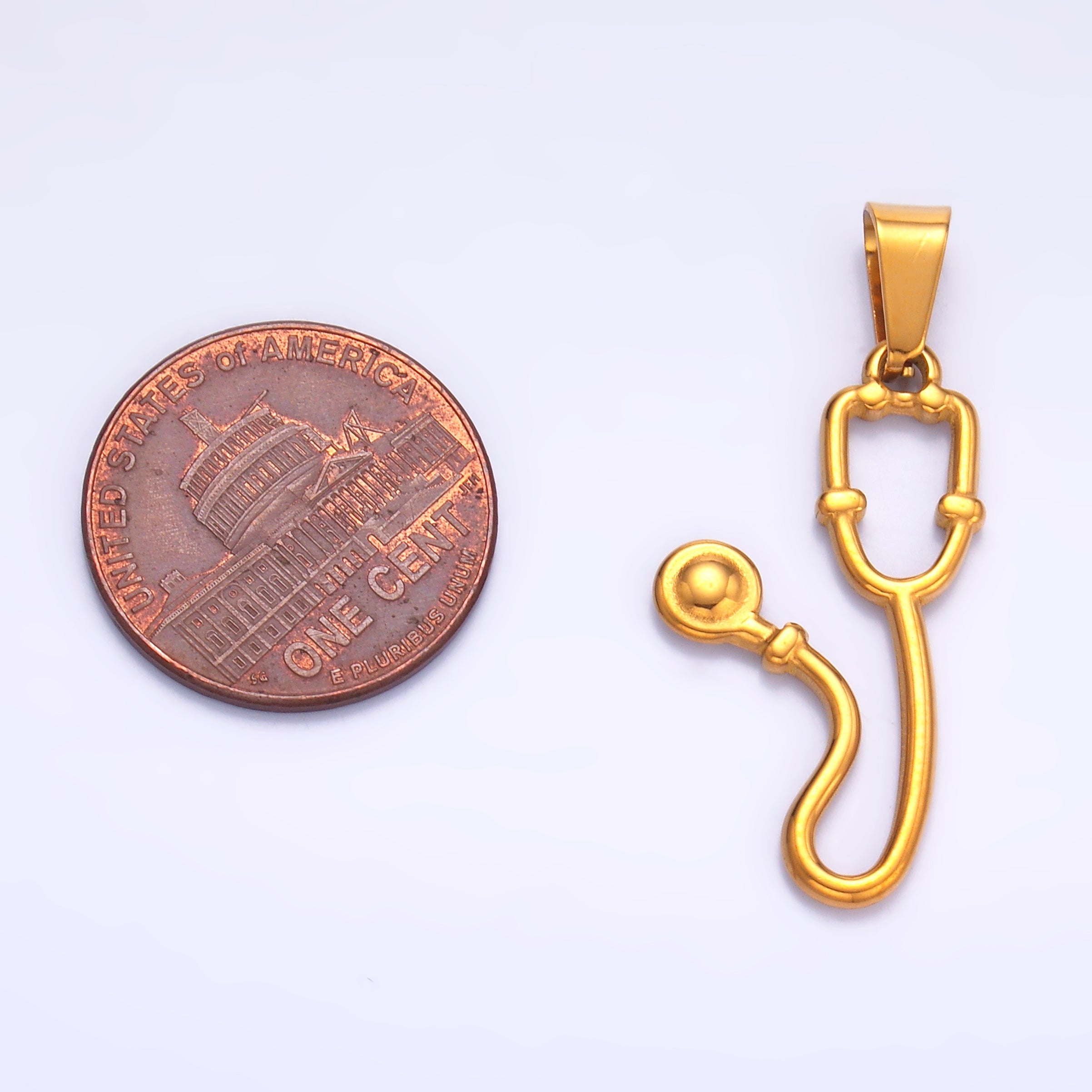 Stainless Steel Medical Stethoscope Pendant | P716