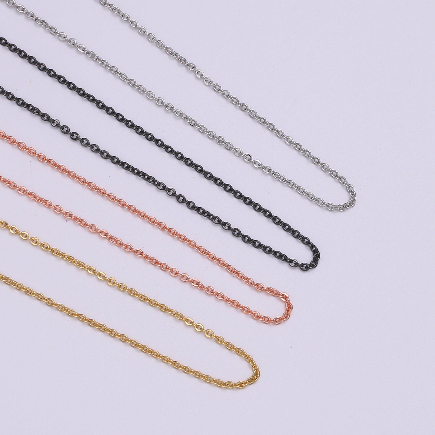 Gold Filled 0.8mm Cable Chain For DIY Jewelry Making Bracelet Anklet Supplies Kit L-210~L-213