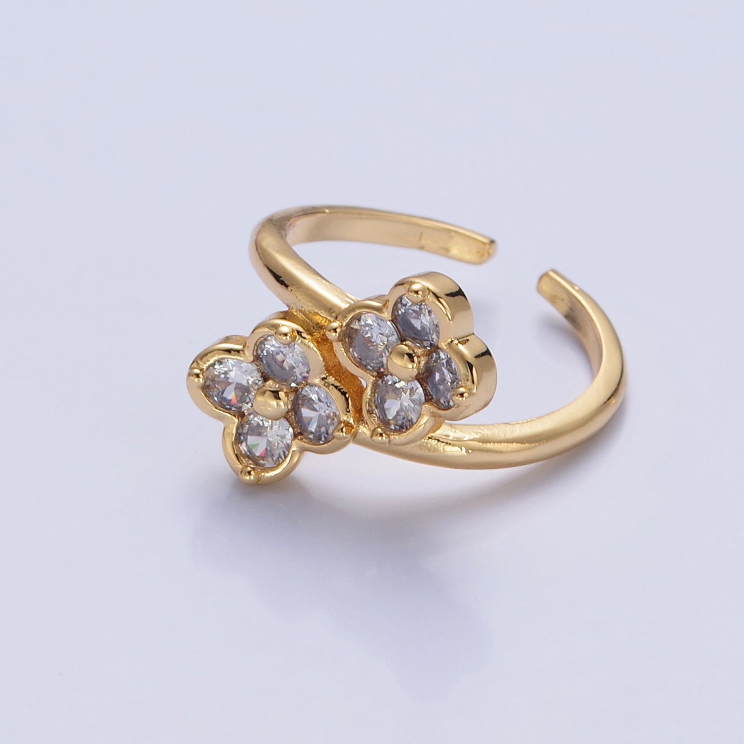 Green Clover Ring, Four-Leaf Clover Ring for Women, Lucky Charm O-2217 O-2218 O-2219