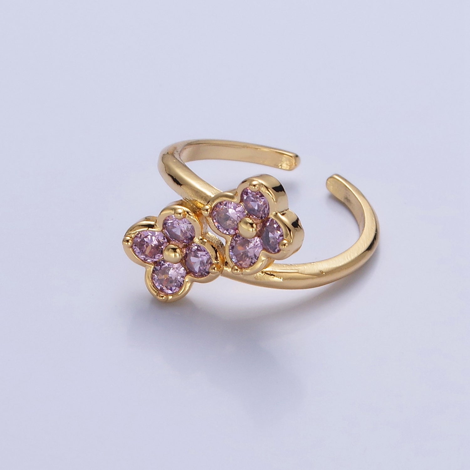 Green Clover Ring, Four-Leaf Clover Ring for Women, Lucky Charm O-2217 O-2218 O-2219