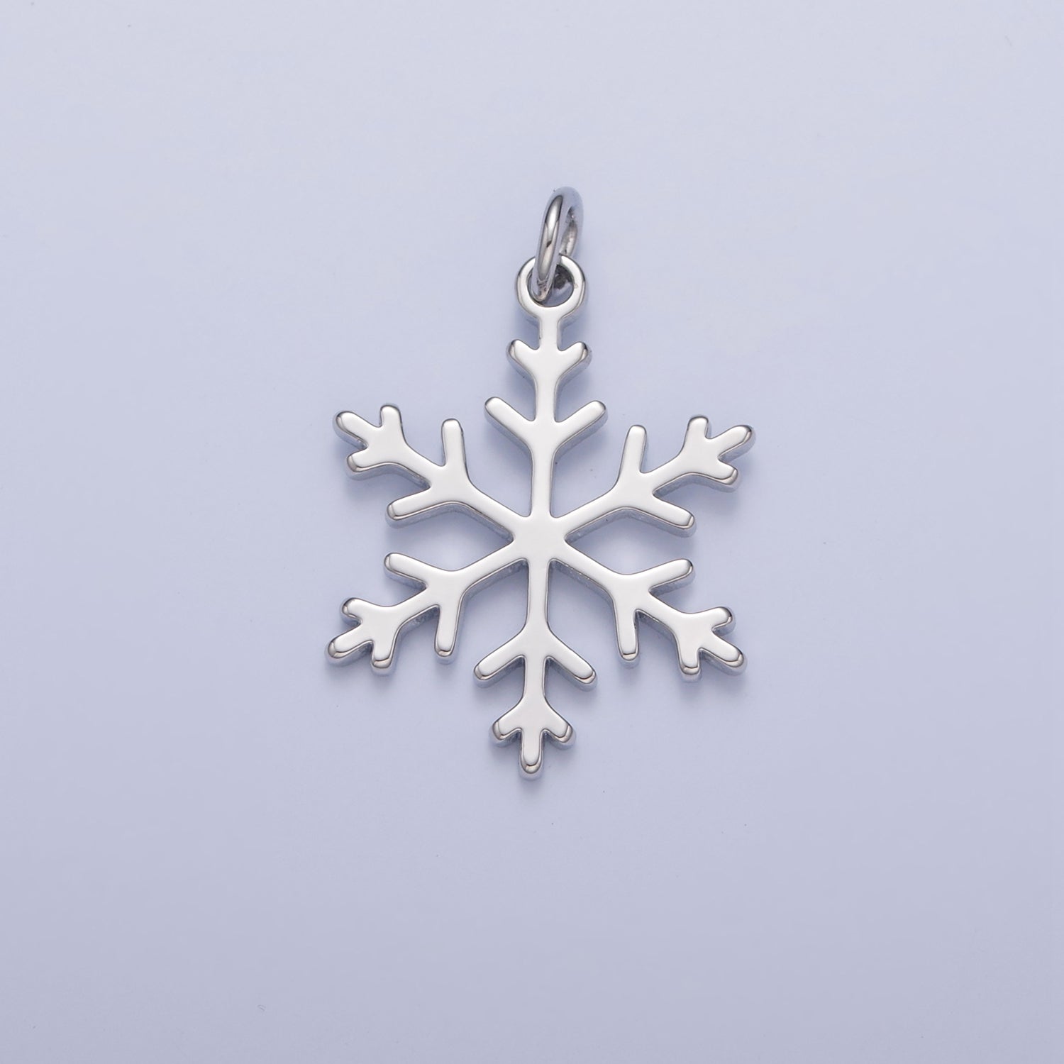 Dainty Gold Flat Snow Pendant Snowflake Charm for Necklace Bracelet Earring 14K or 24K Gold Filled W-155 W-156 W-285