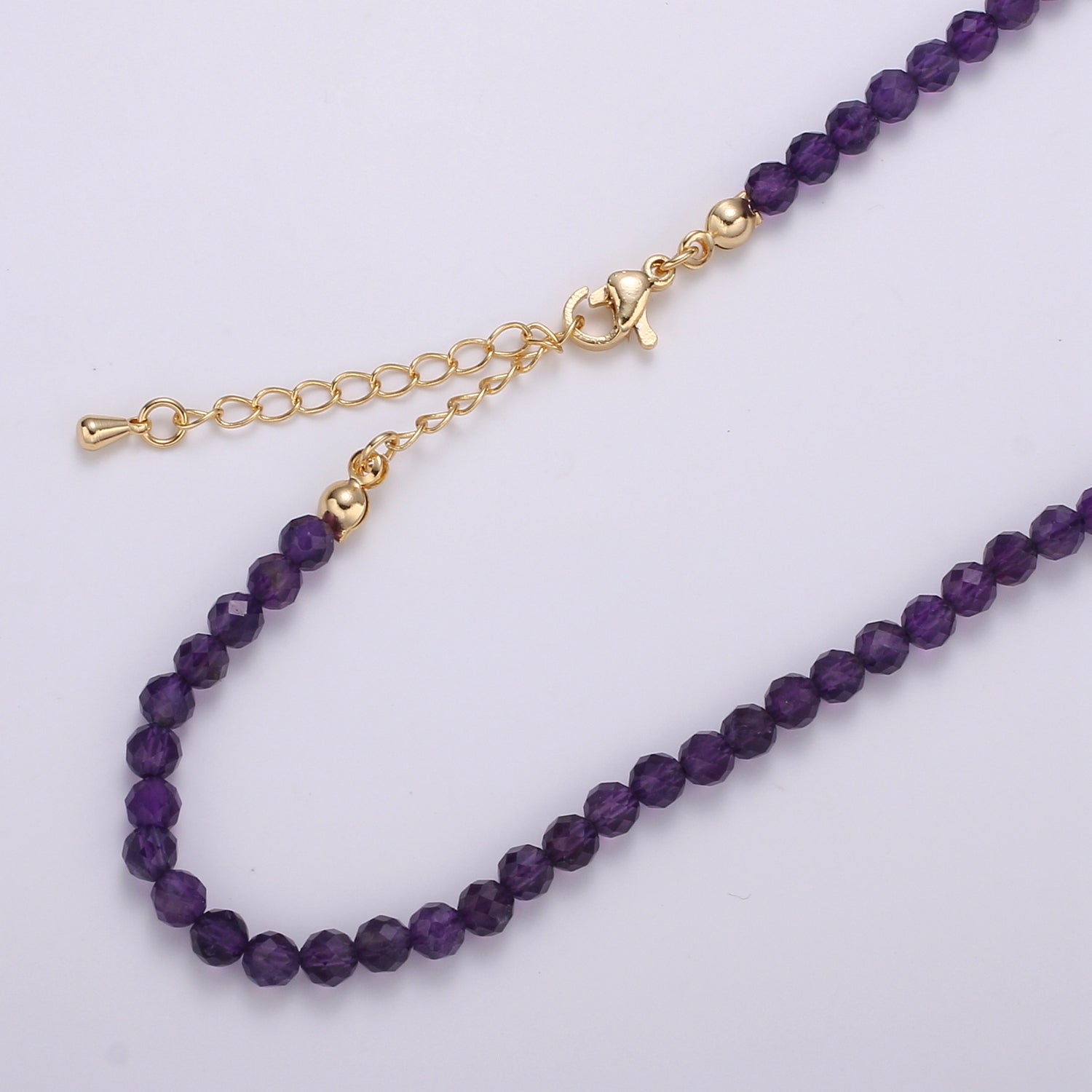 Clearance Pricing BLOWOUT Purple Amethyst Natural Gemstone Beads Necklace Ready To Wear | WA-018 - DLUXCA