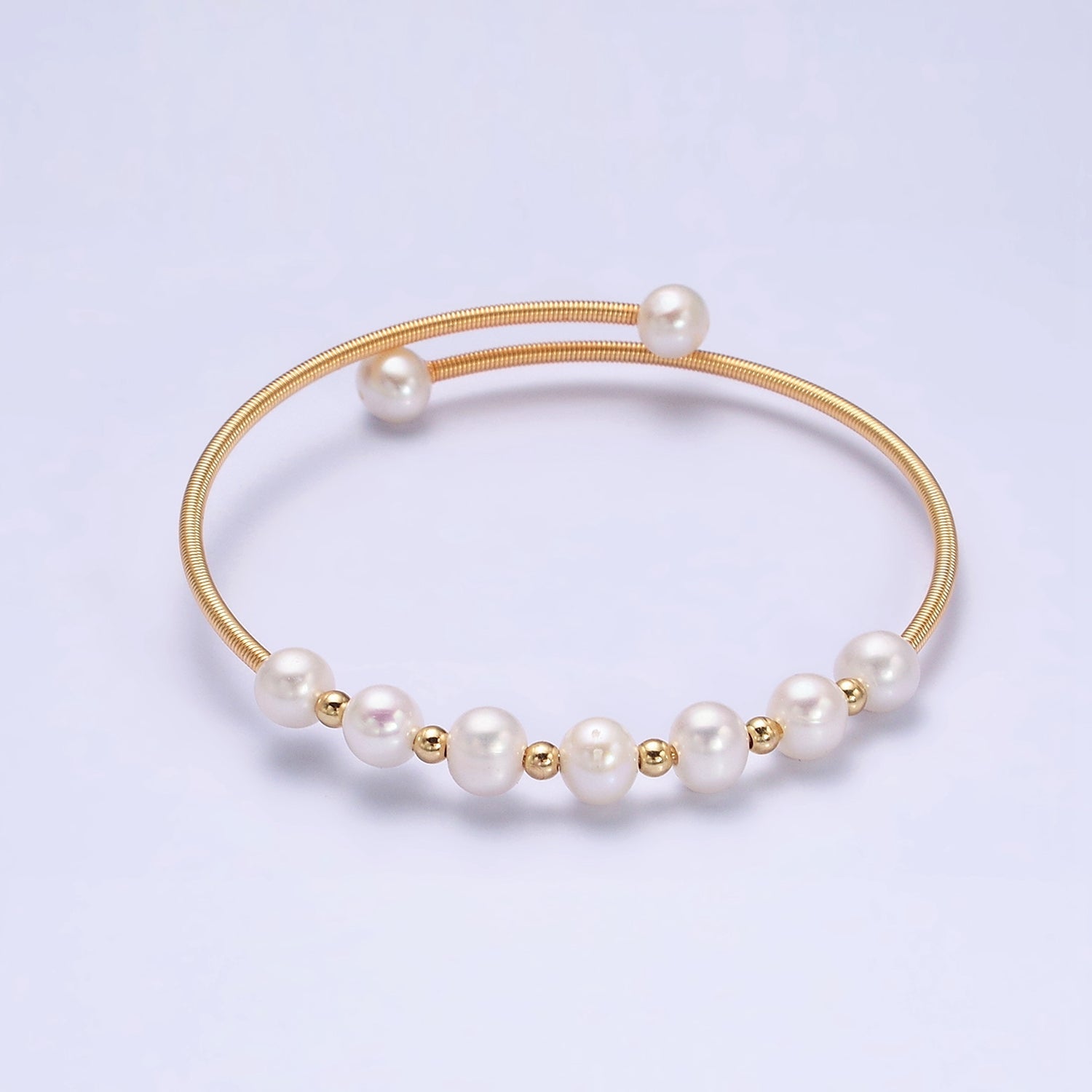 Petite Pearl Bangle Bracelet Layering Jewelry for Minimalist Bracelet Wedding Jewelry WA1866 WA1867