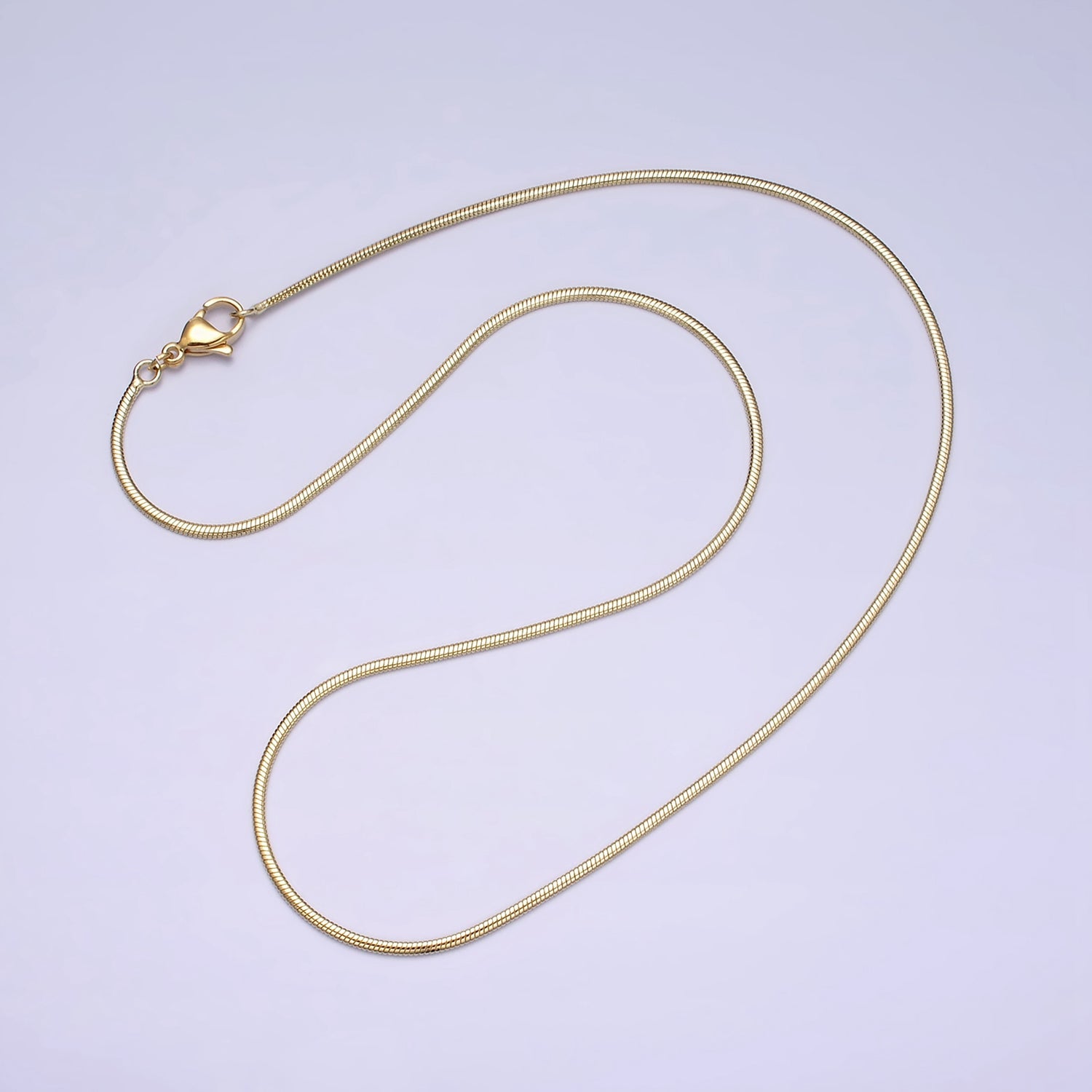 1.7mm Dainty Cocoon 18 Inch Minimalist Layering Chain Necklace | WA-1876 - DLUXCA