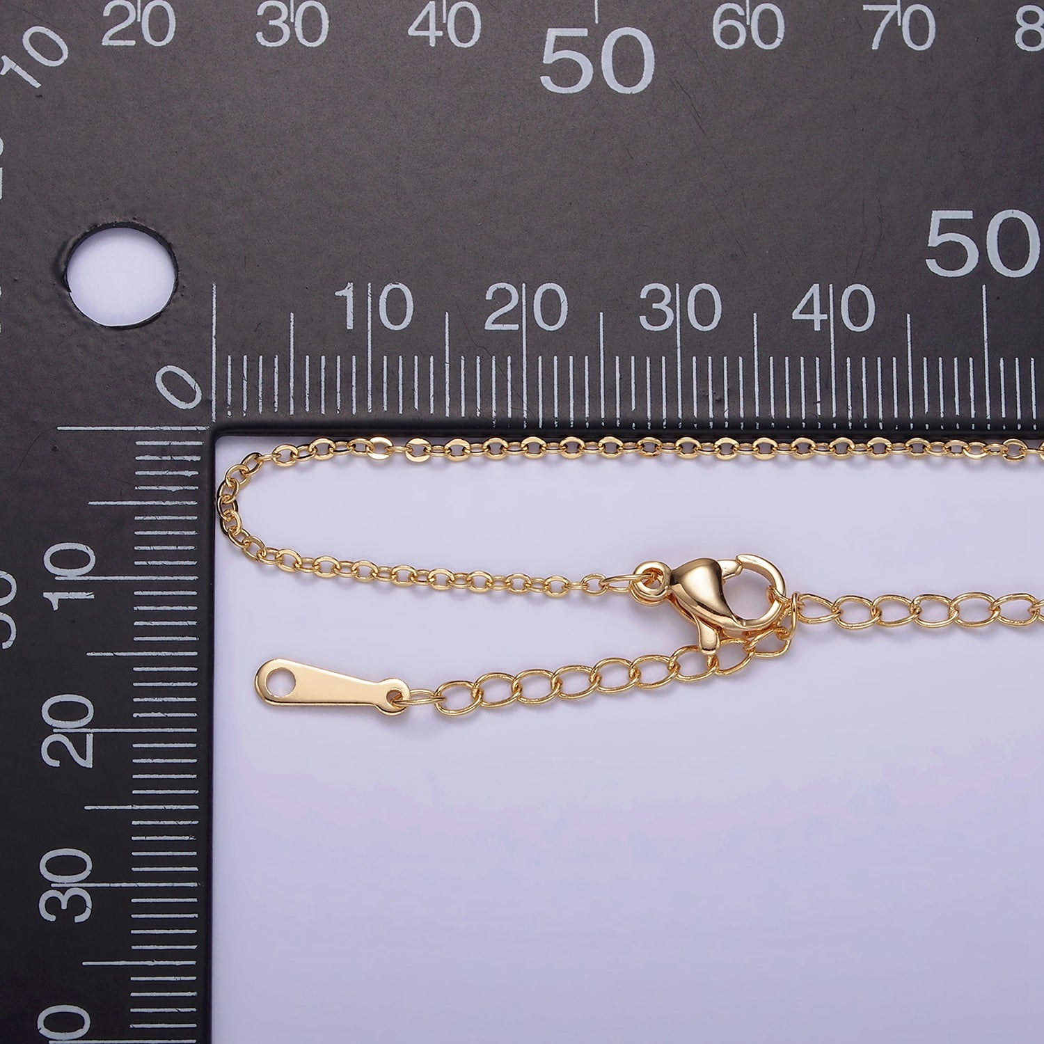 16K Gold Filled 1.2mm Dainty Cable 18 Inch Layering Chain Necklace | WA-1938 - DLUXCA